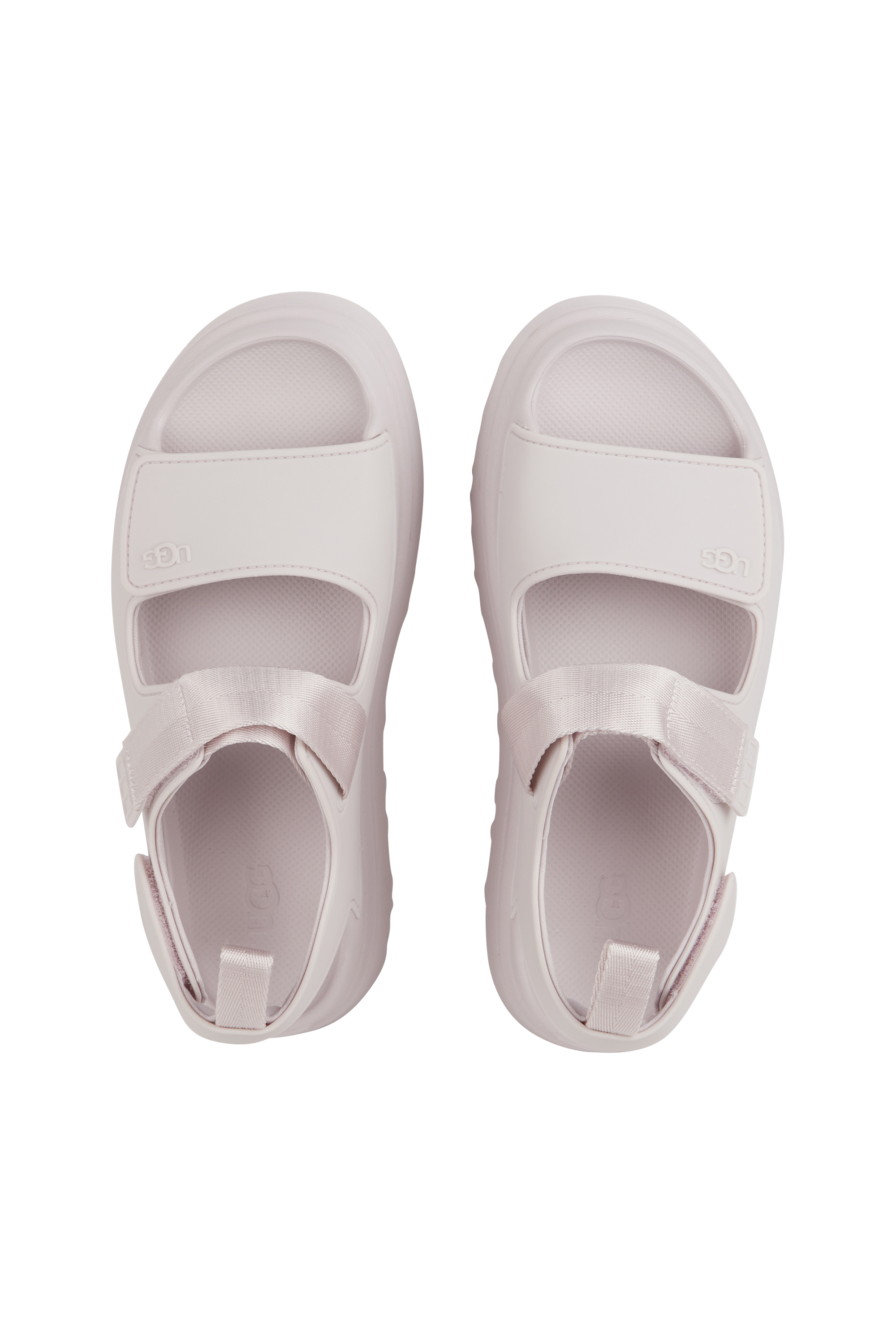 Flat furry sheepskin sandals Grey