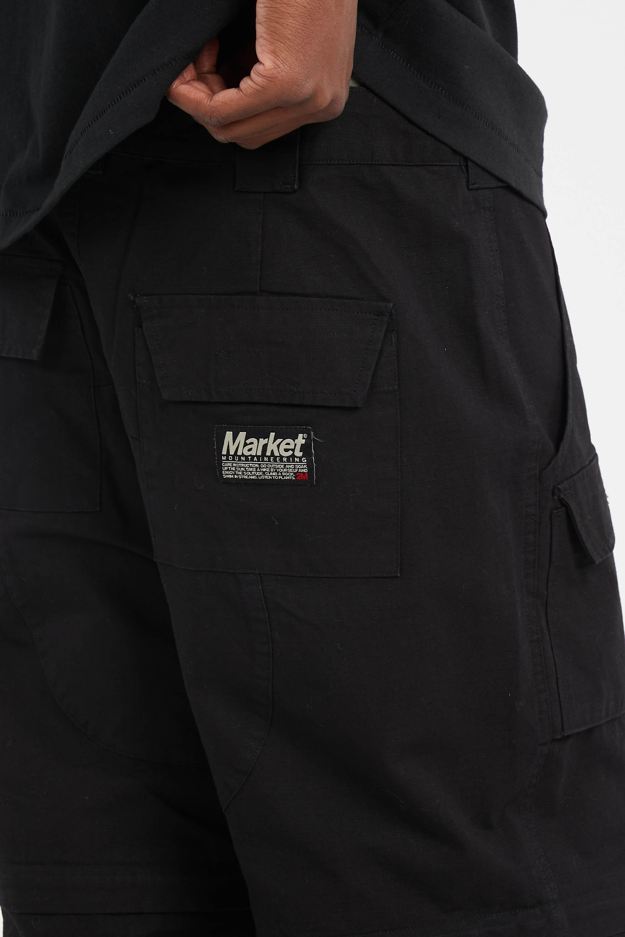 Regular-fit round-neck cotton T-shirt Black