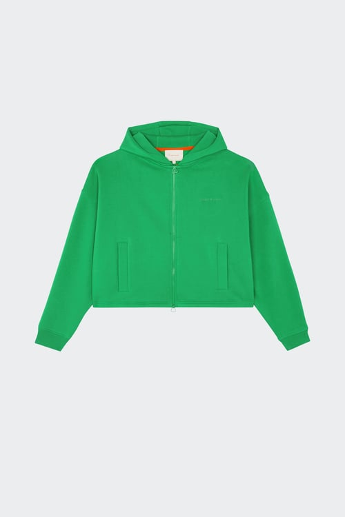 GERTRUDE Hoodie zippé Vert