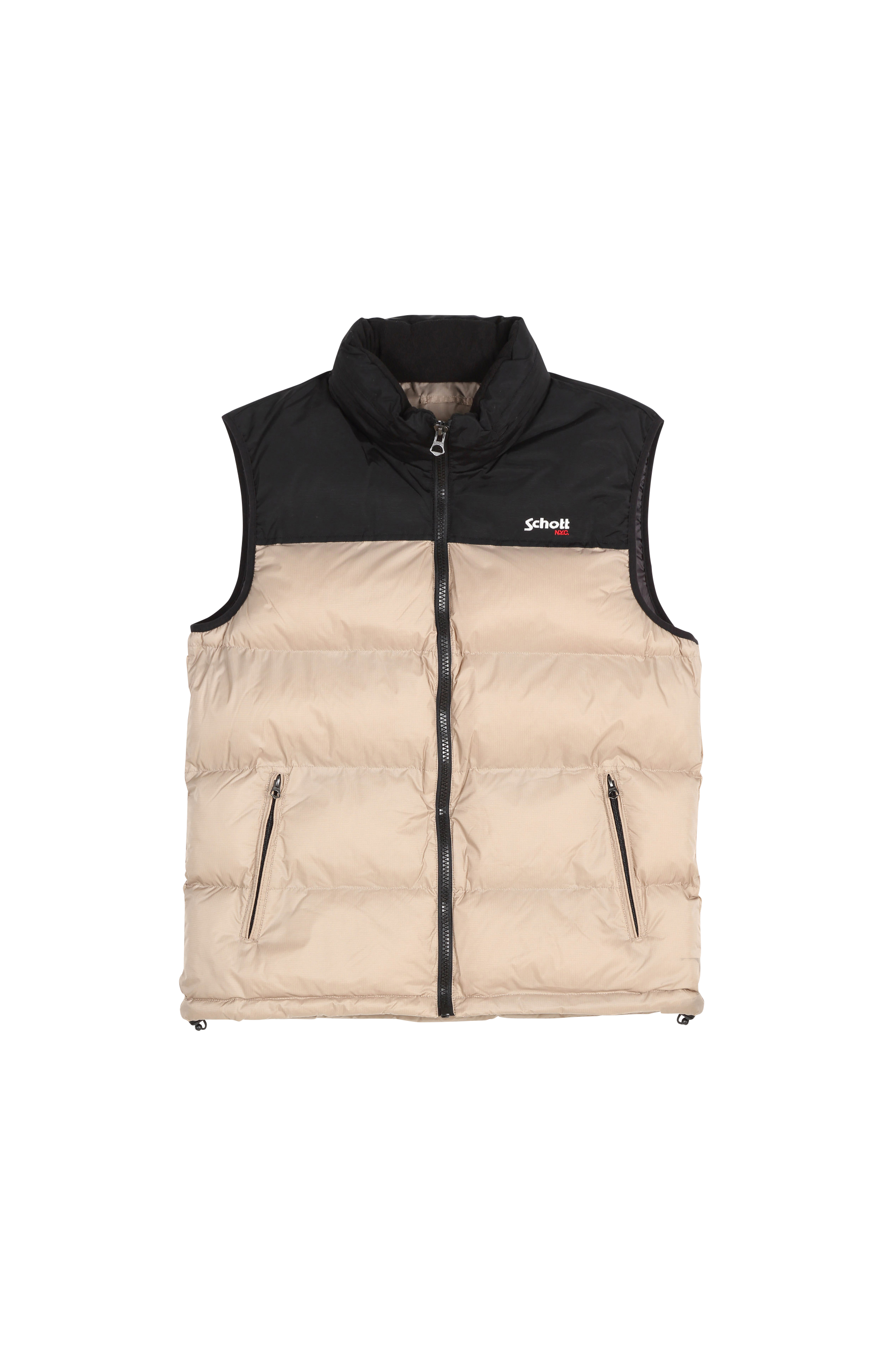 Sleeveless Puffer Jacket Beige