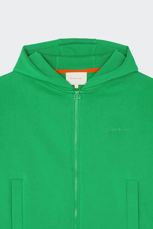 GERTRUDE Hoodie zippé Vert
