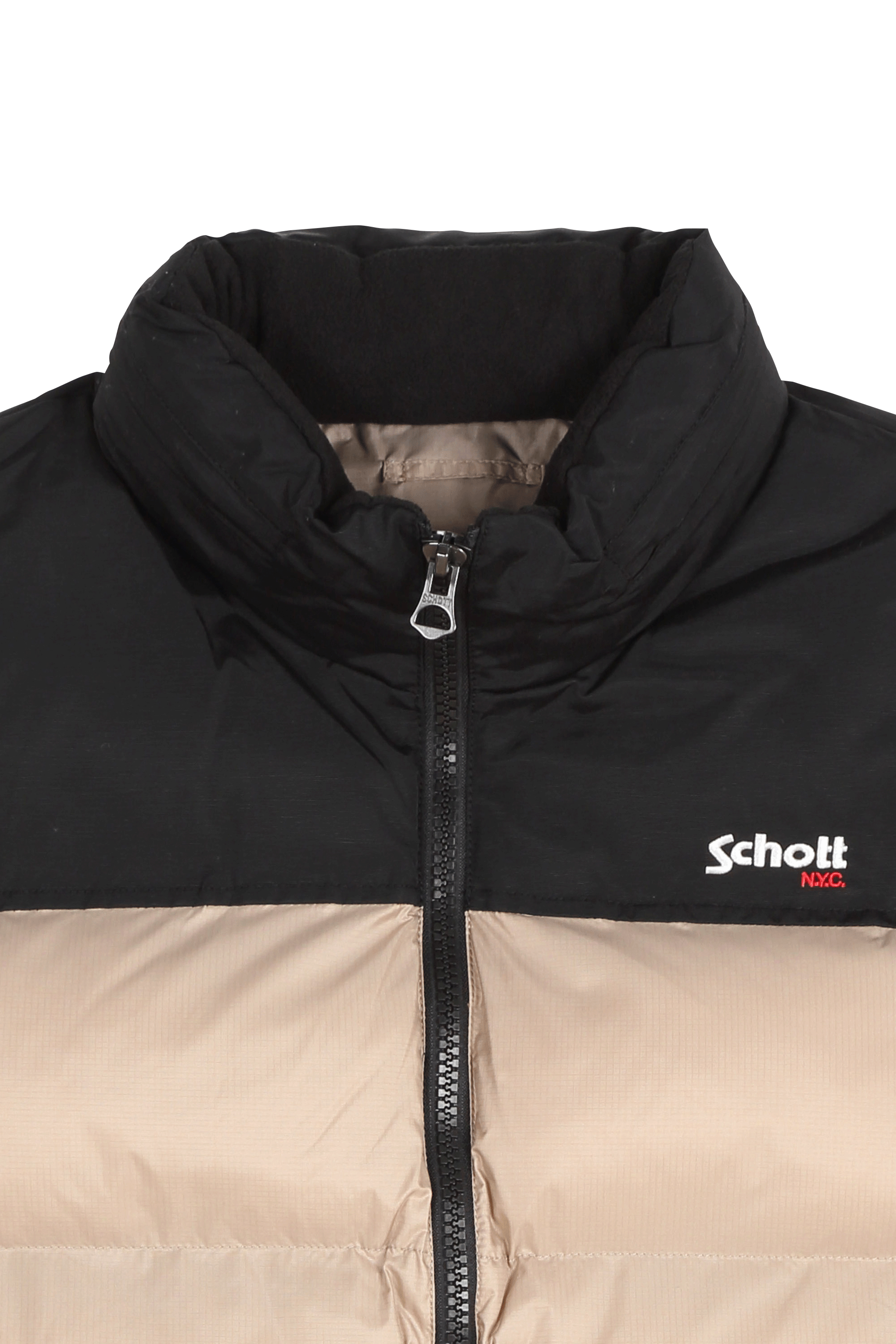 Sleeveless Puffer Jacket Beige