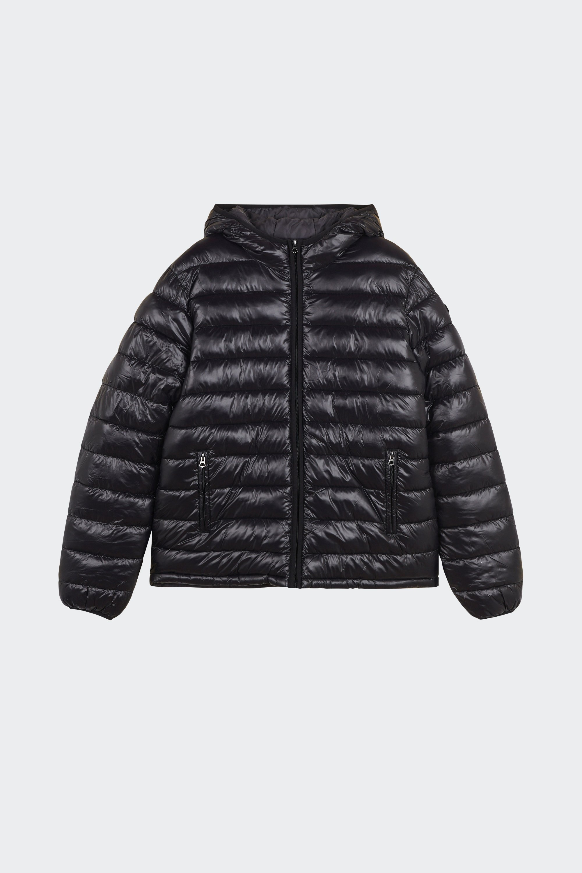 Lightweight quilted padded jacket with high neck | Black by SCHOTT Lightweight quilted padded jacket with high neck Black