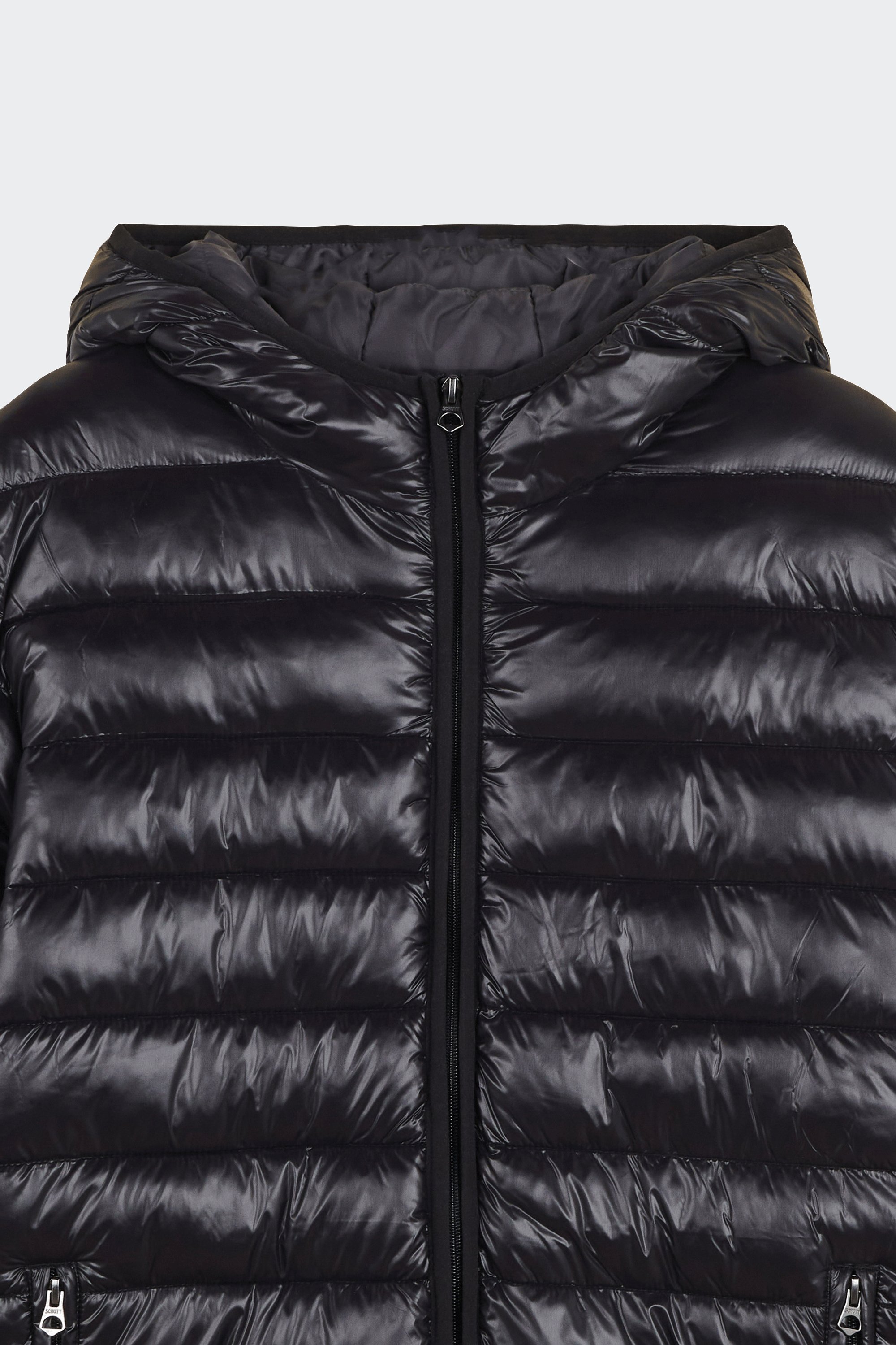 Lightweight quilted padded jacket with high neck | Black by SCHOTT Lightweight quilted padded jacket with high neck Black
