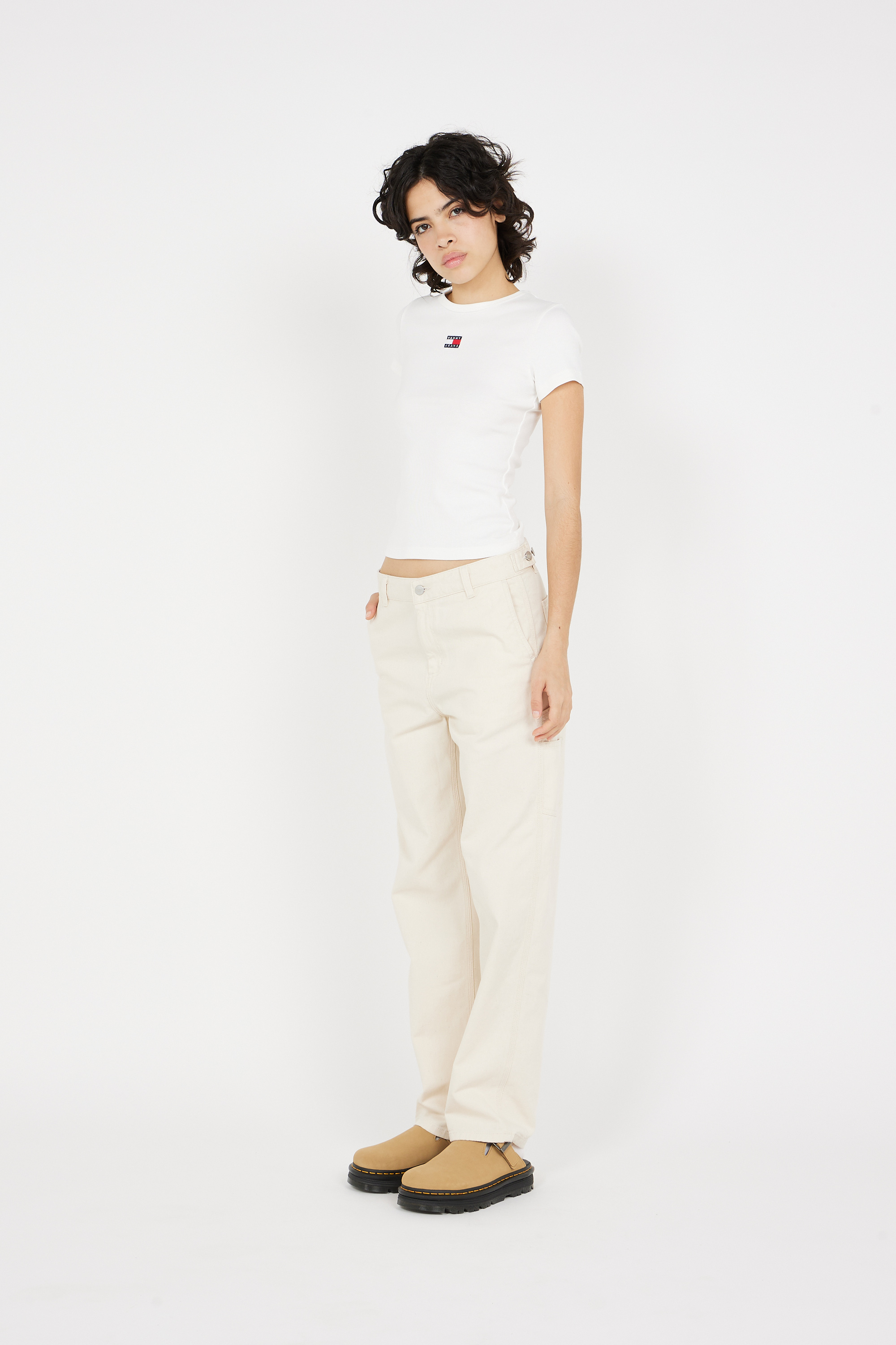 Regular-fit round-neck cotton T-shirt White