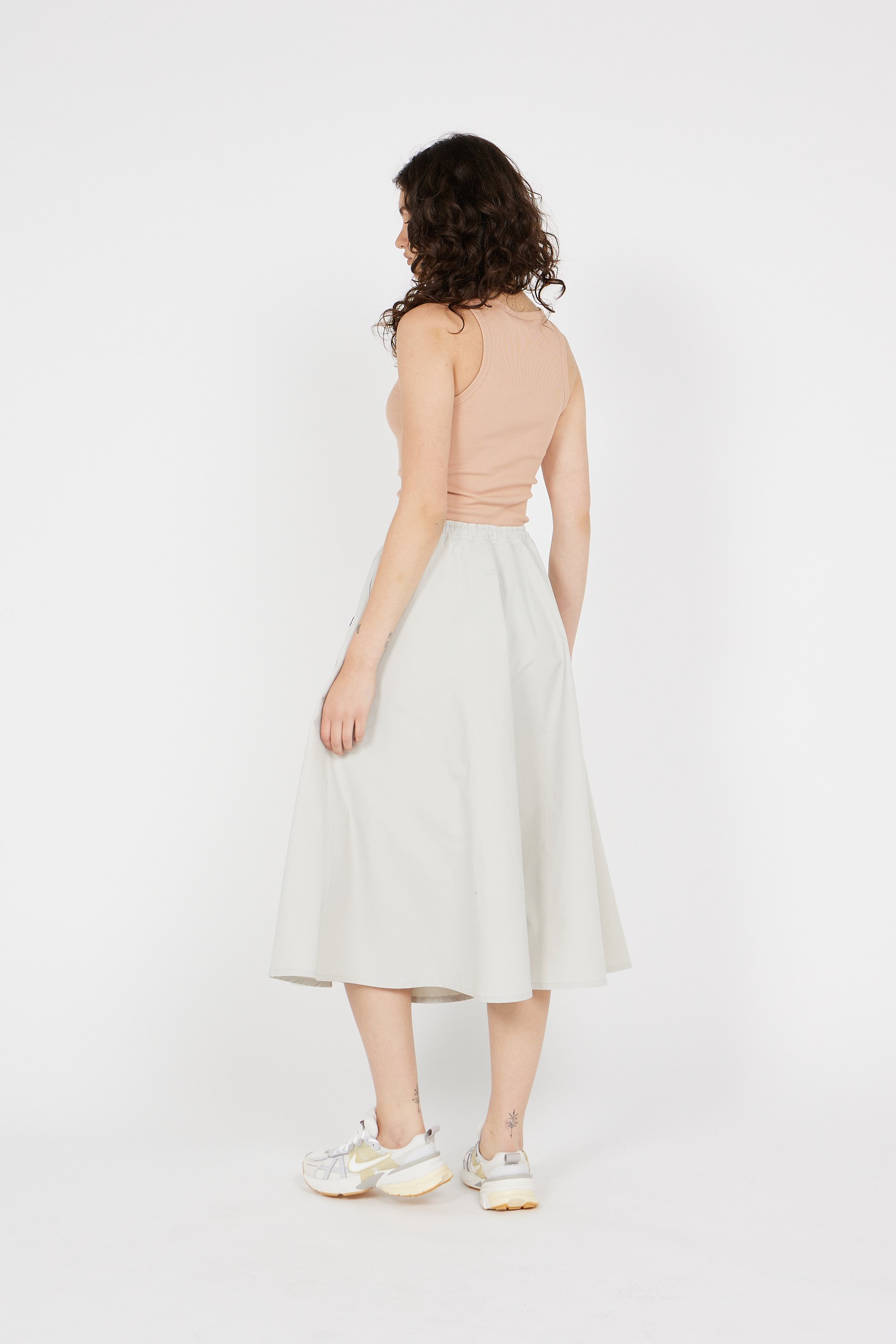 スカート K WAY Women Mid Skirts K4147DW 634 Beige Erika Faux-Suede Button Skirt | GUESS Factory