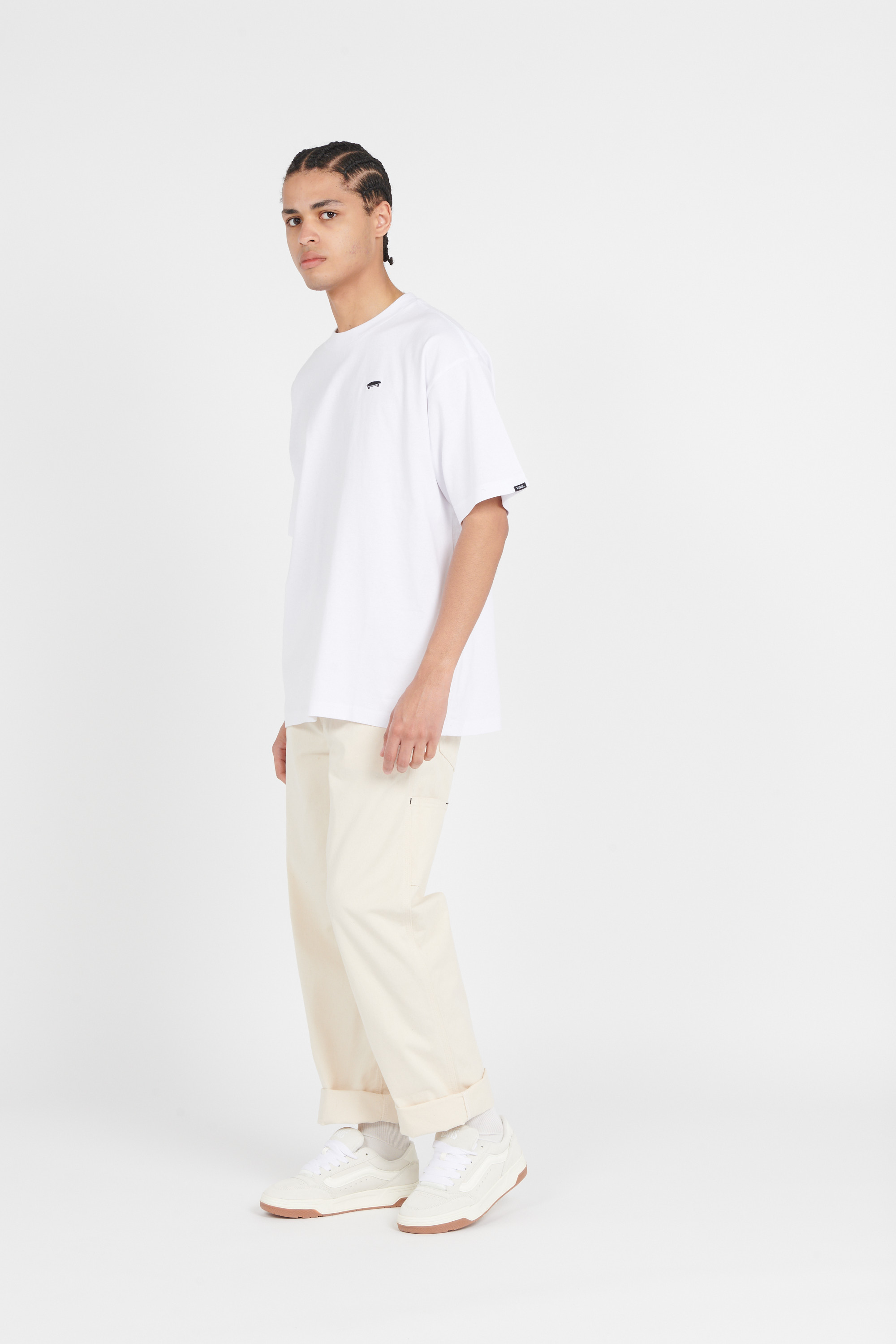 Regular-fit round-neck cotton T-shirt White