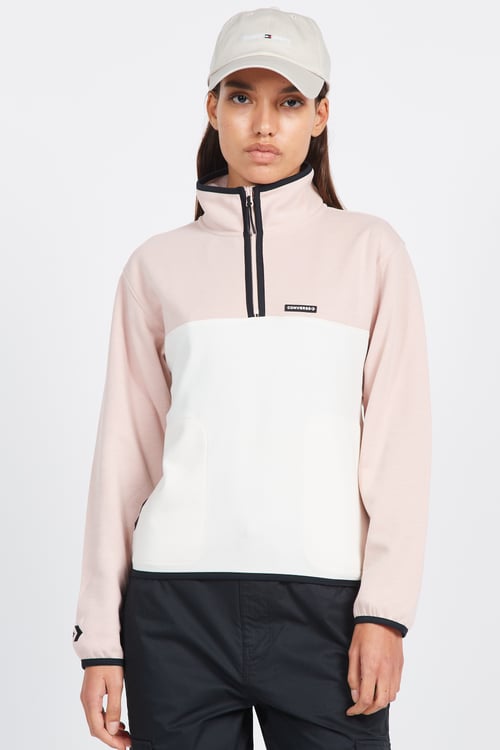 CONVERSE Sweatshirt zippé Rose