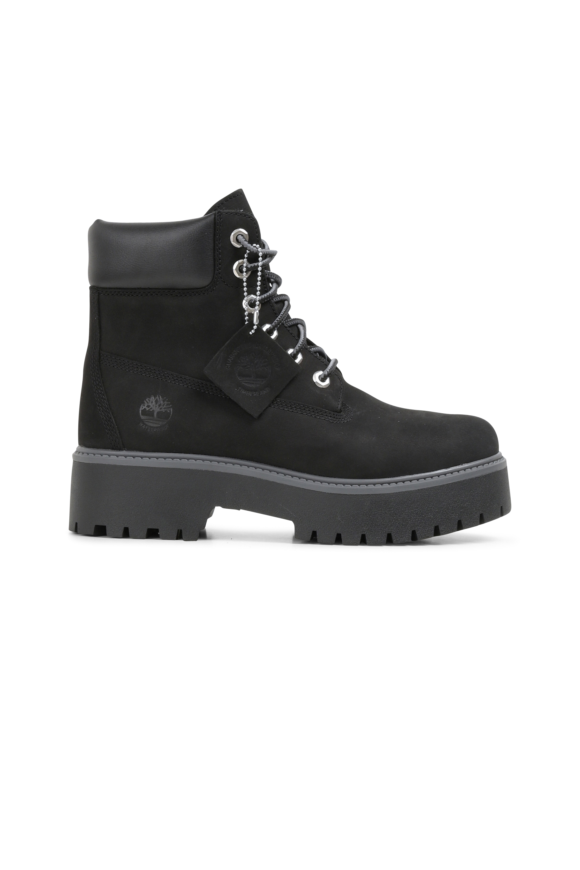 Heeled leather mid-calf boots Black