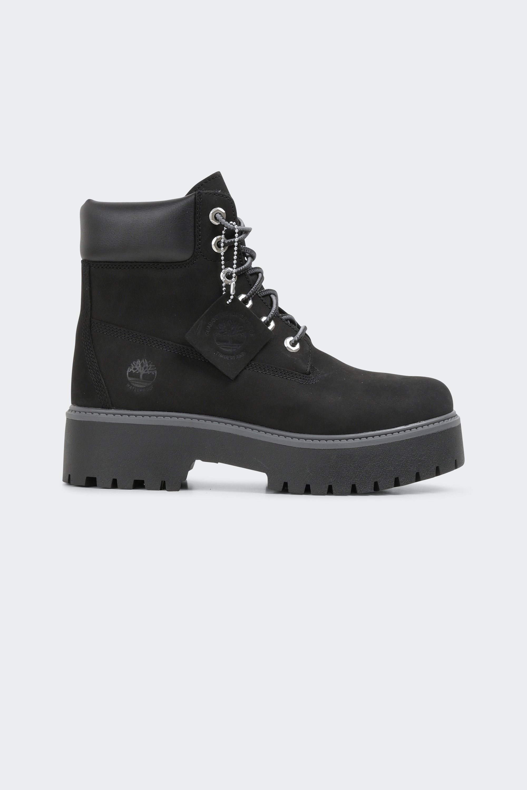 Heeled leather mid-calf boots | Black by TIMBERLAND Heeled leather mid-calf boots Black