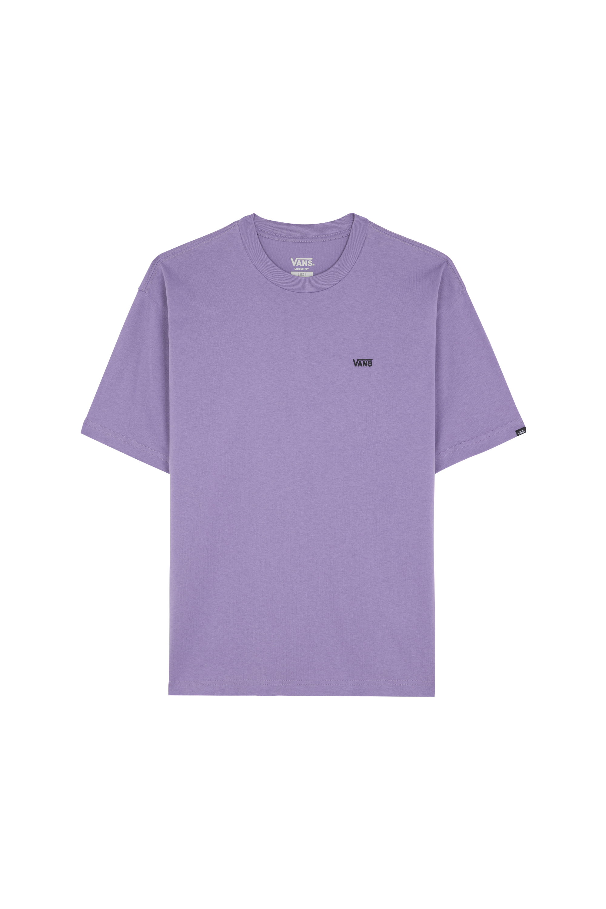 Regular-fit round-neck cotton T-shirt Purple