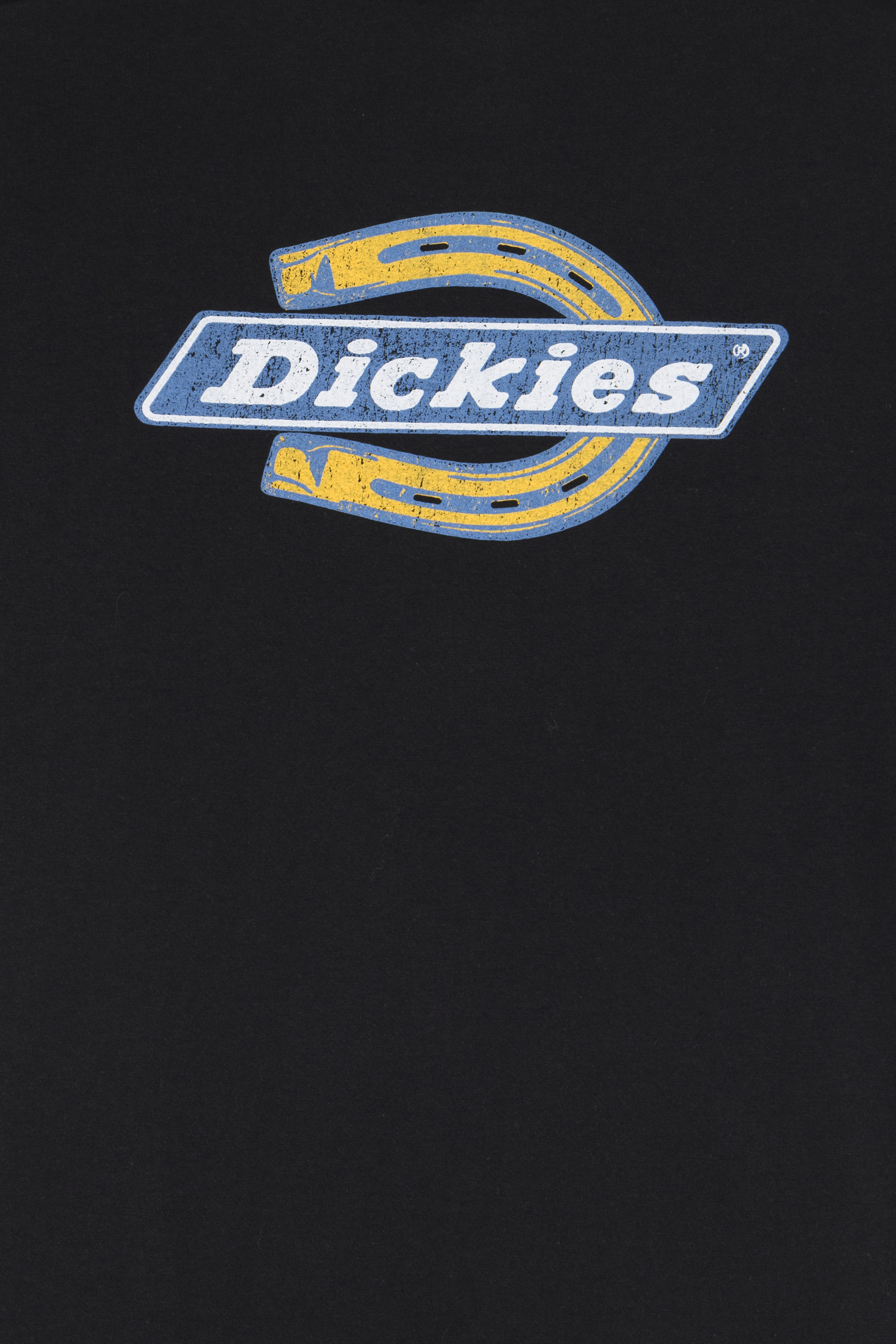 Regular-fit round-neck cotton T-shirt | Black DICKIES Men