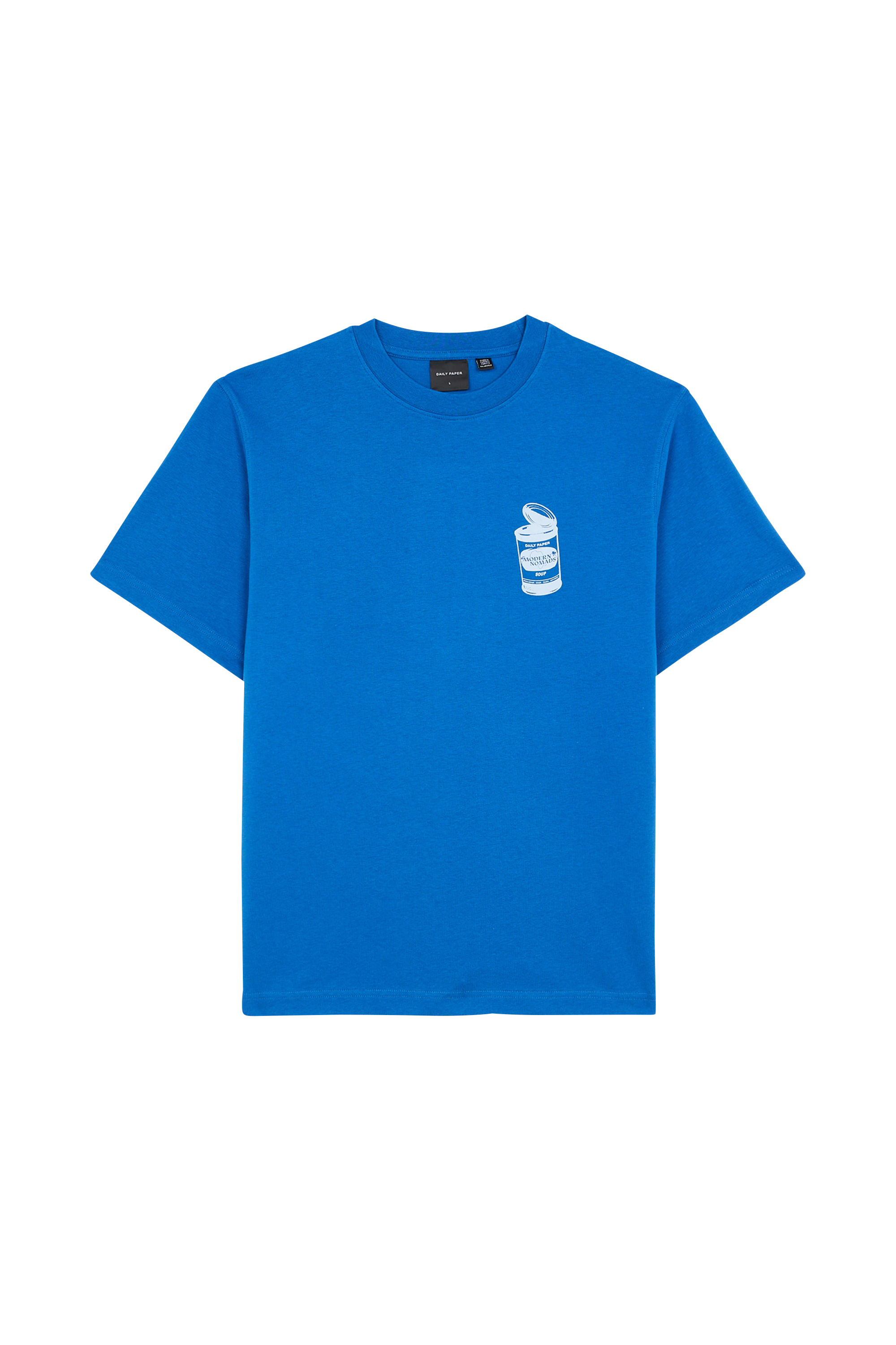 Regular-fit round-neck cotton T-shirt Blue