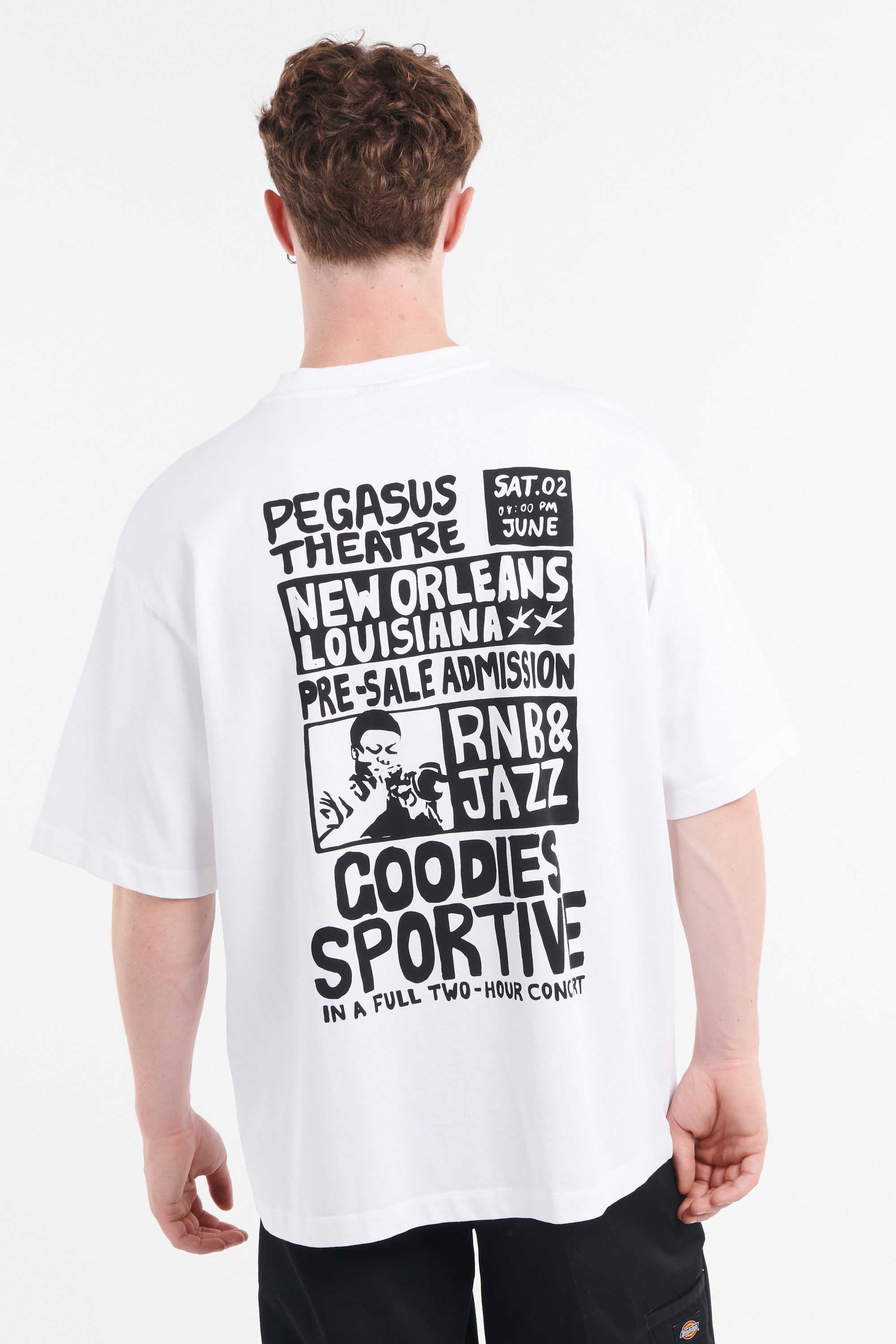 Regular-fit round-neck cotton T-shirt | White by GOODIES SPORTIVE Regular-fit round-neck cotton T-shirt White