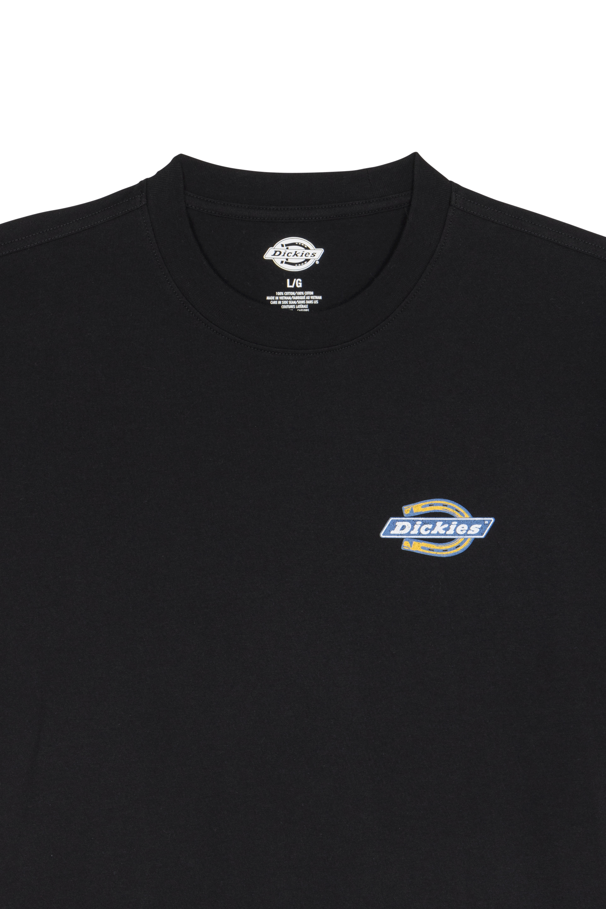 Regular-fit round-neck cotton T-shirt | Black DICKIES Men