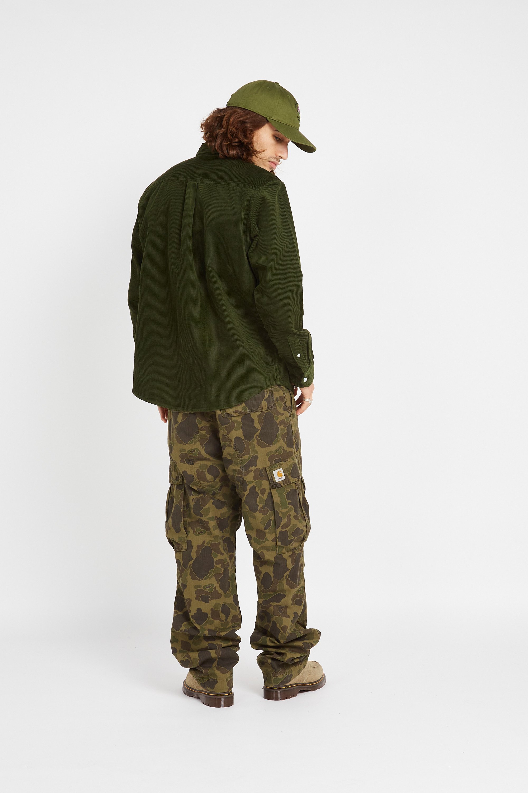 Cotton overshirt with button-down collar | Green CARHARTT WIP Men