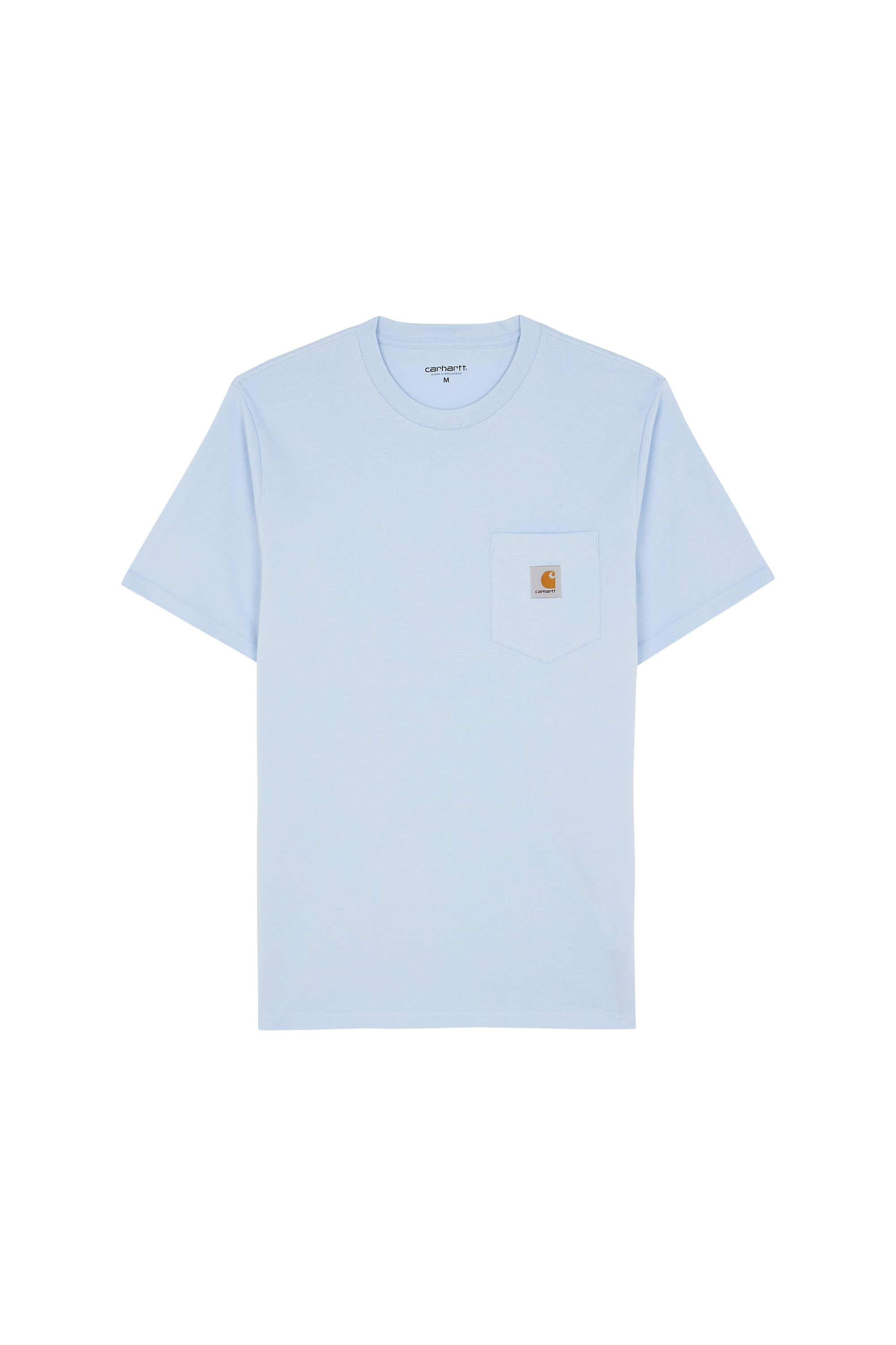 Regular-fit round-neck cotton T-shirt Blue