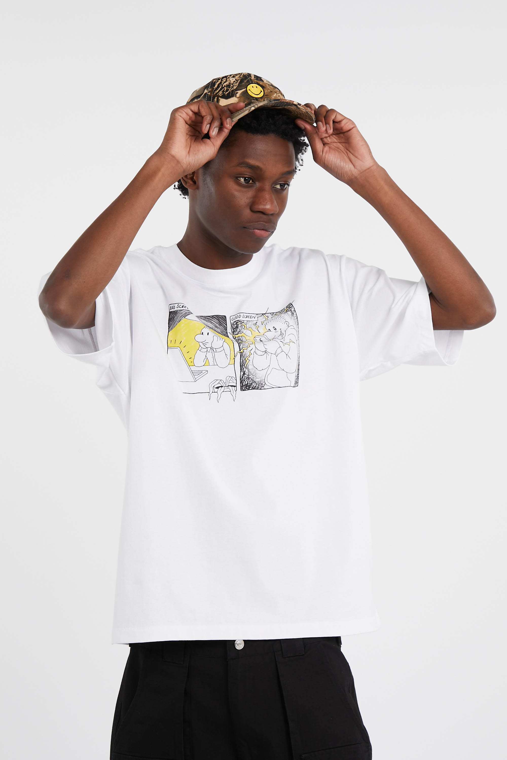 Regular-fit round-neck cotton T-shirt White