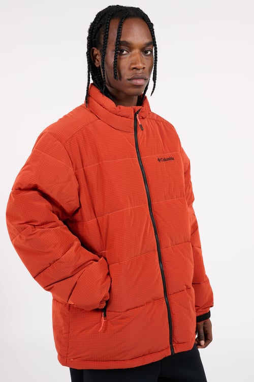 COLUMBIA Lightweight quilted padded jacket with high neck Orange