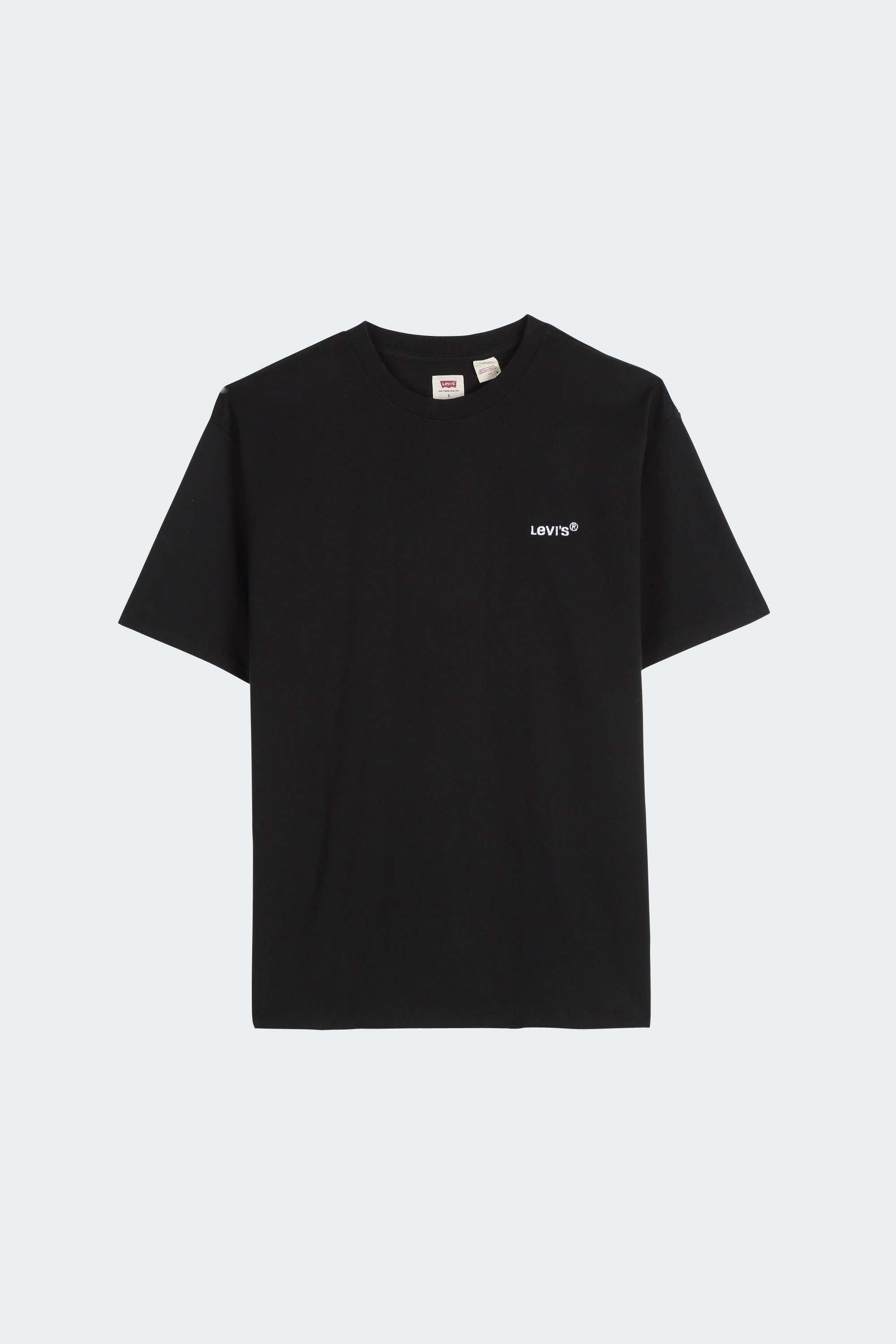 Round-neck cotton T-shirt with embroidered logo | Black by LEVI'S Round-neck cotton T-shirt with embroidered logo Black