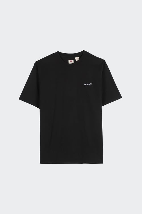 LEVI'S Tee-shirt col rond avec logo brodé en coton Noir