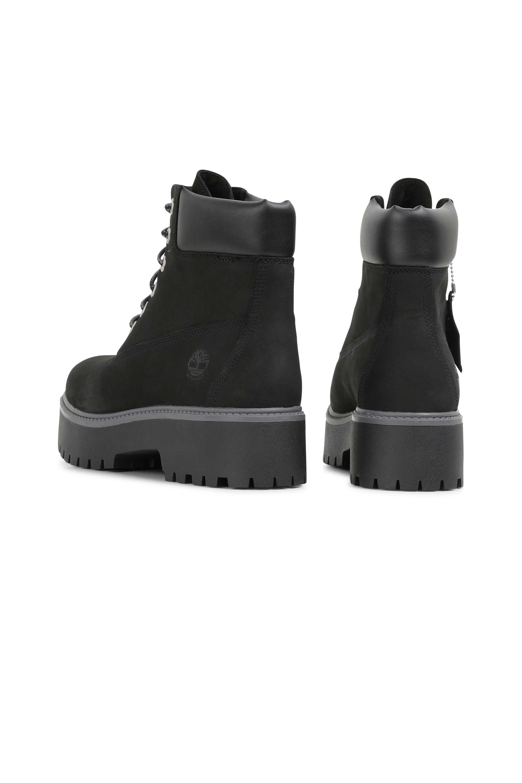 Heeled leather mid-calf boots Black