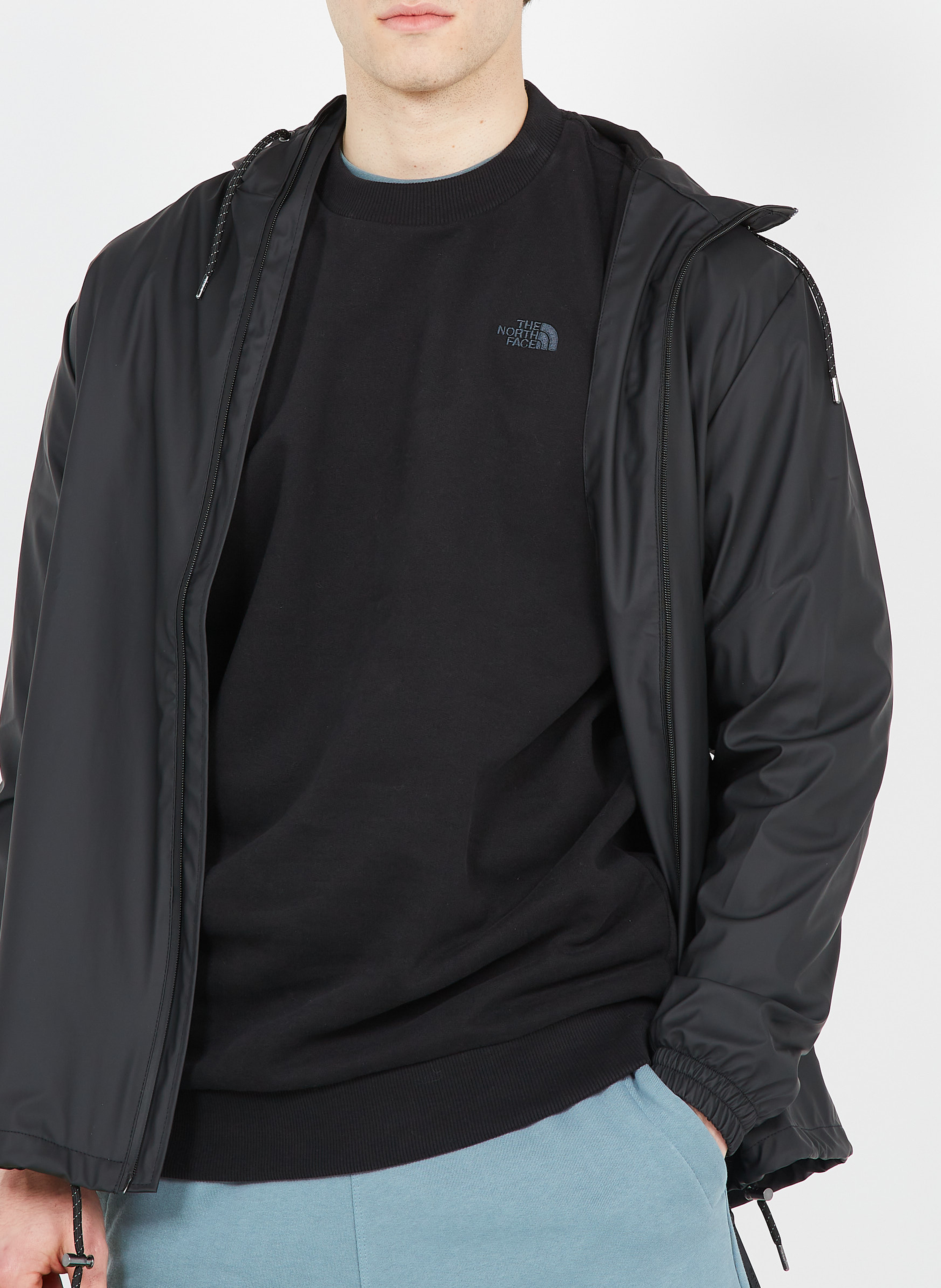 Imperméable col montant | Noir RAINS Homme