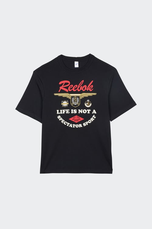 Reebok t shirt best sale homme noir