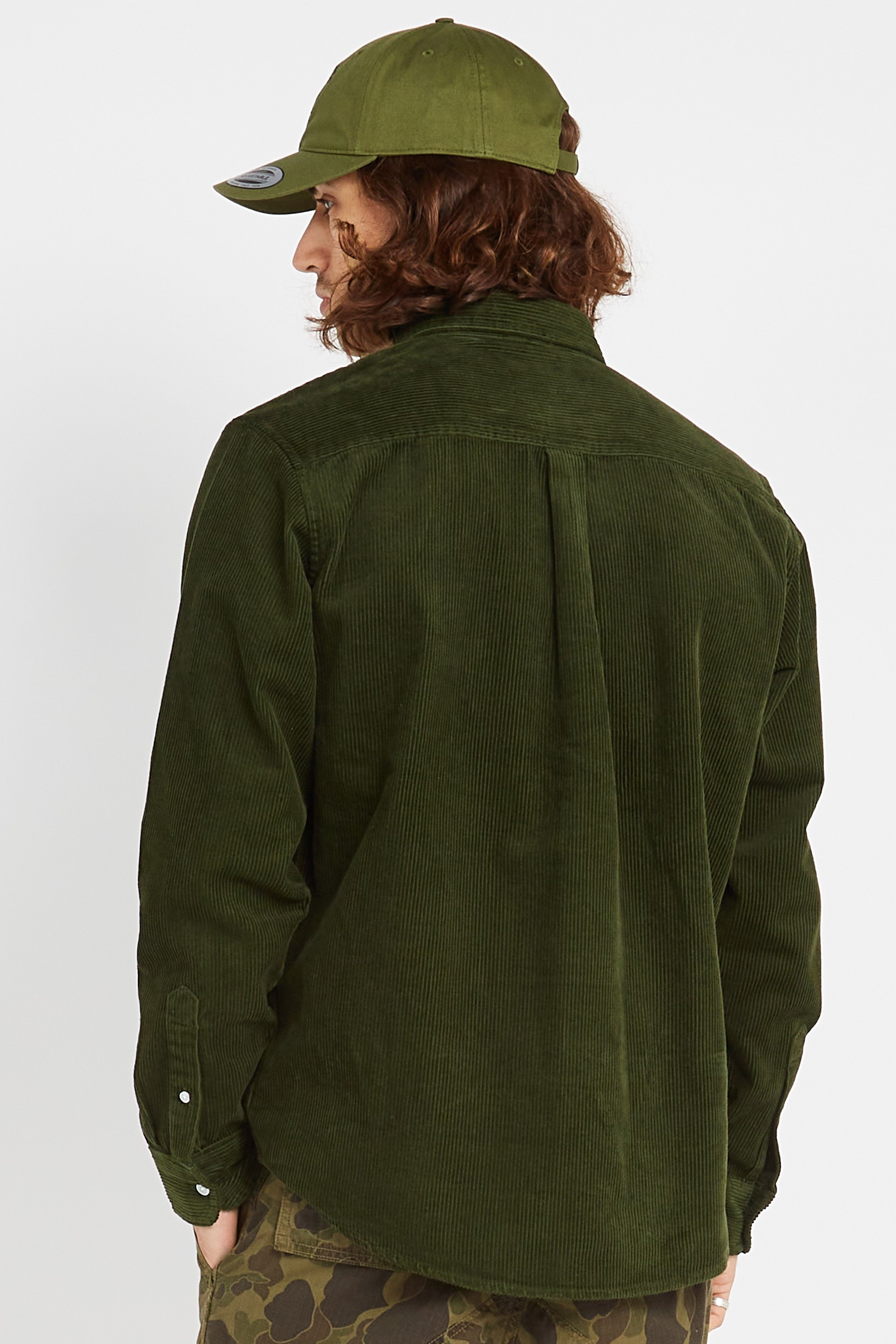 Cotton overshirt with button-down collar | Green CARHARTT WIP Men