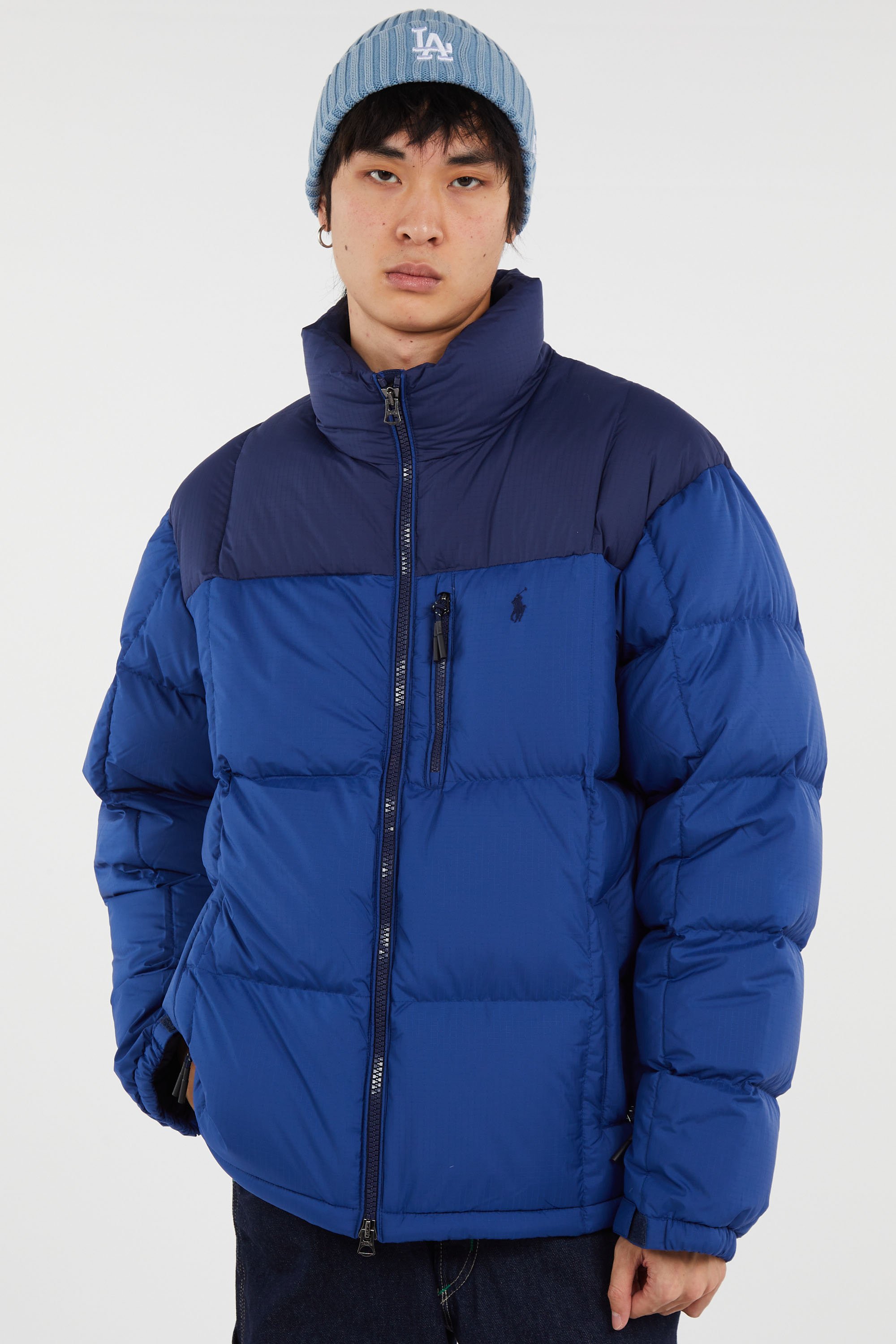 Lightweight quilted padded jacket with high neck Multicolored