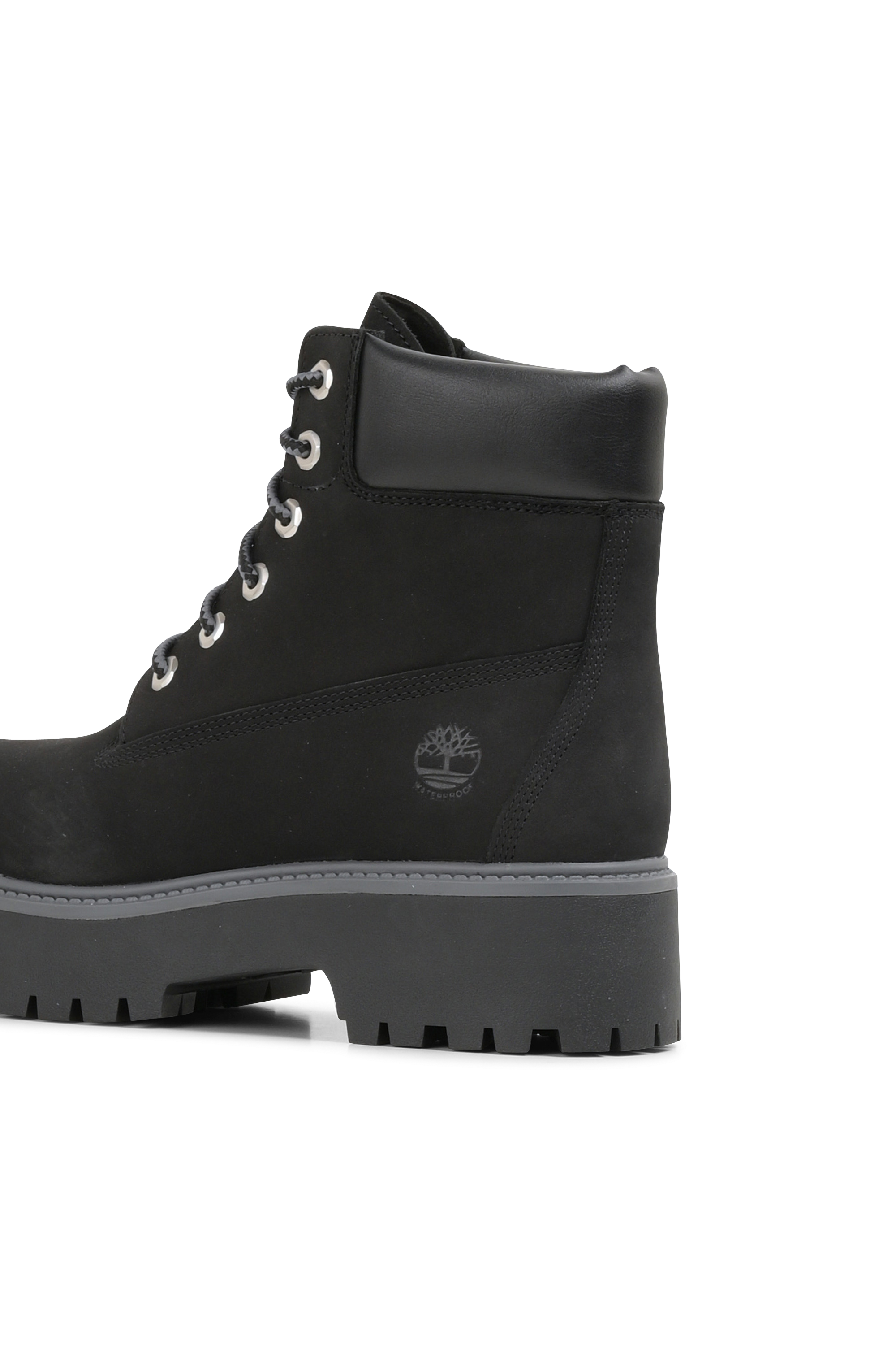 Heeled leather mid-calf boots Black