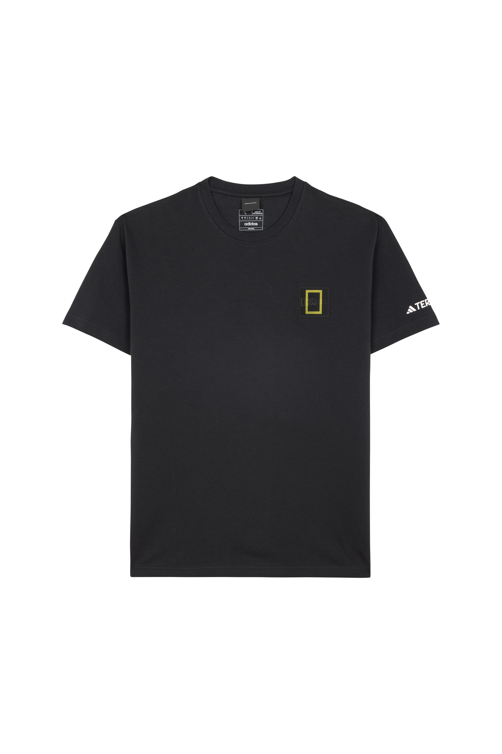 Regular-fit round-neck cotton T-shirt Black