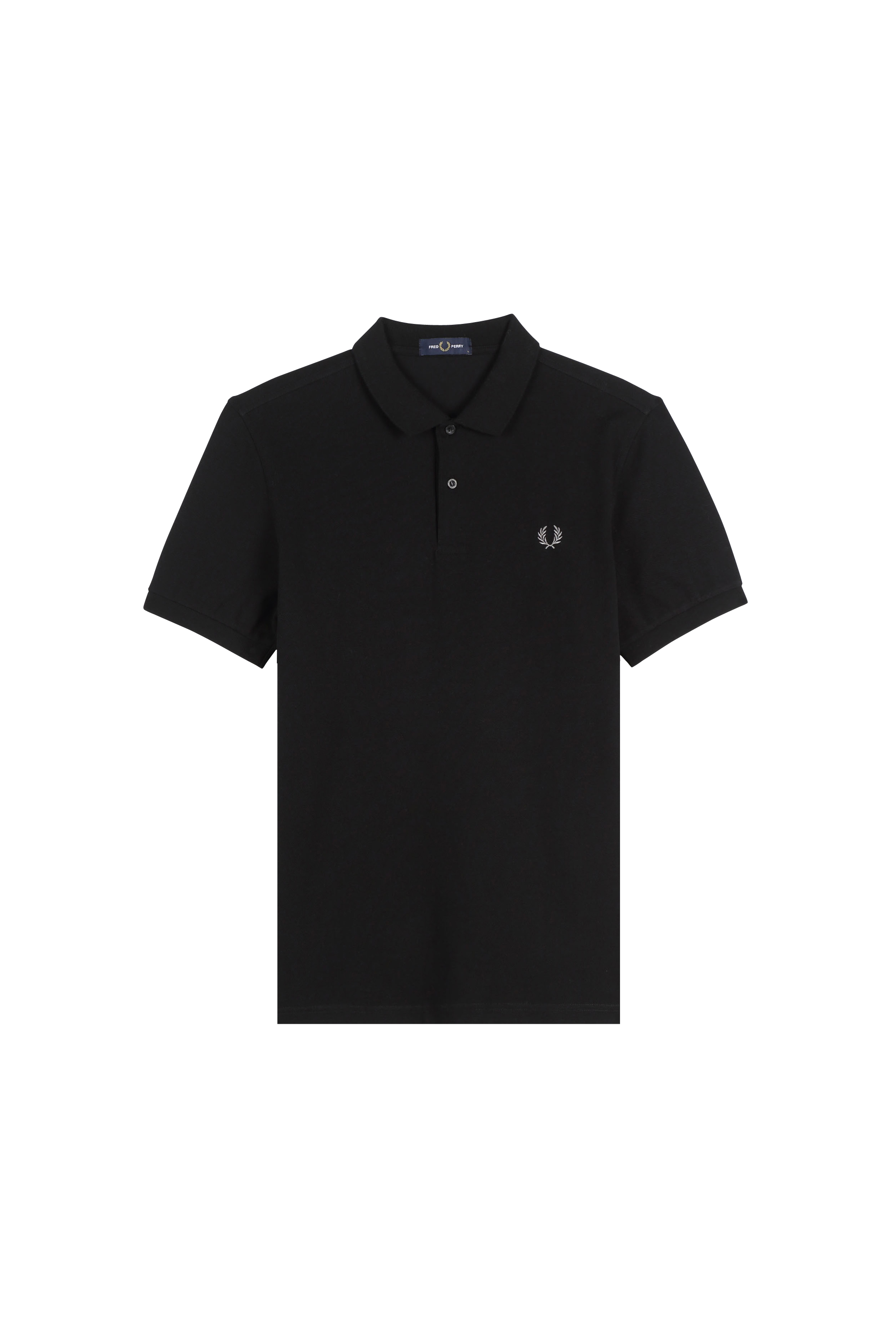 Regular-fit cotton piqué polo shirt Black