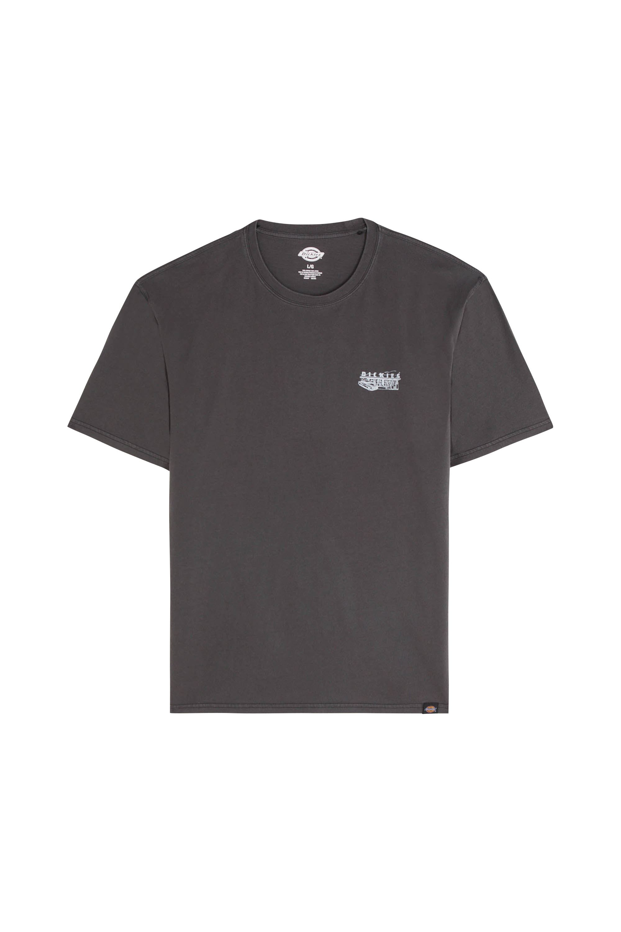 Regular-fit round-neck cotton T-shirt Black