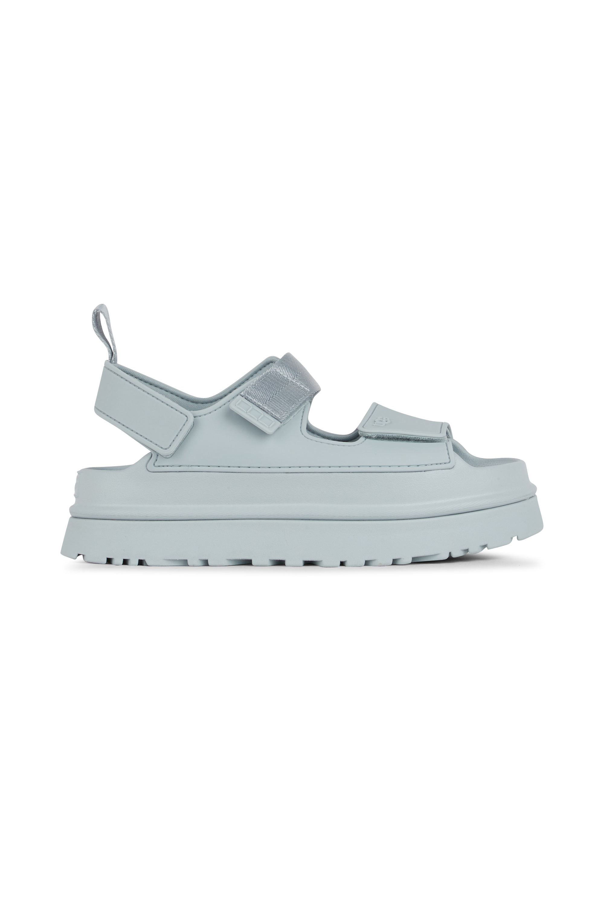 Flat furry sheepskin sandals Green
