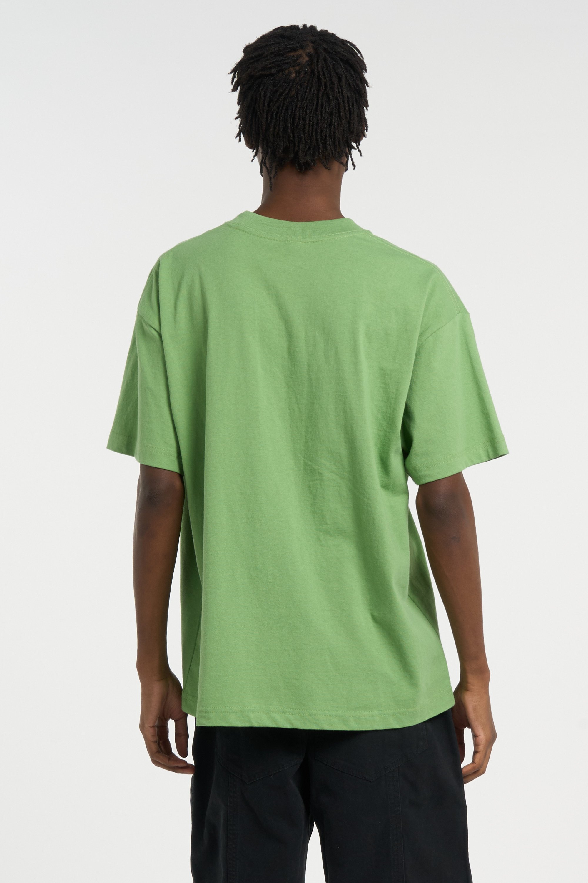 Regular-fit round-neck cotton T-shirt | Khaki PLEASURES Men