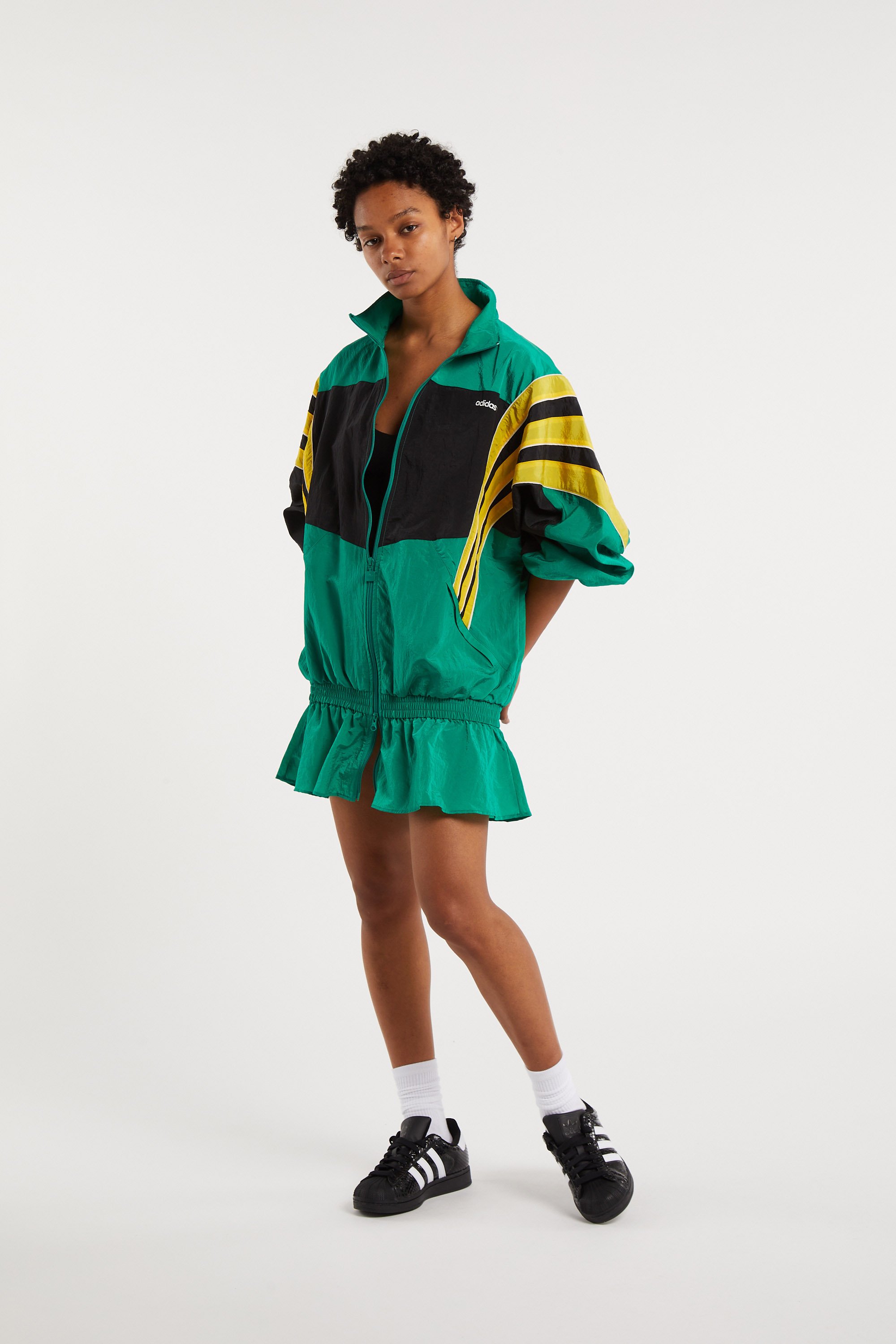 Veste de survêtement  ADIDAS Vert