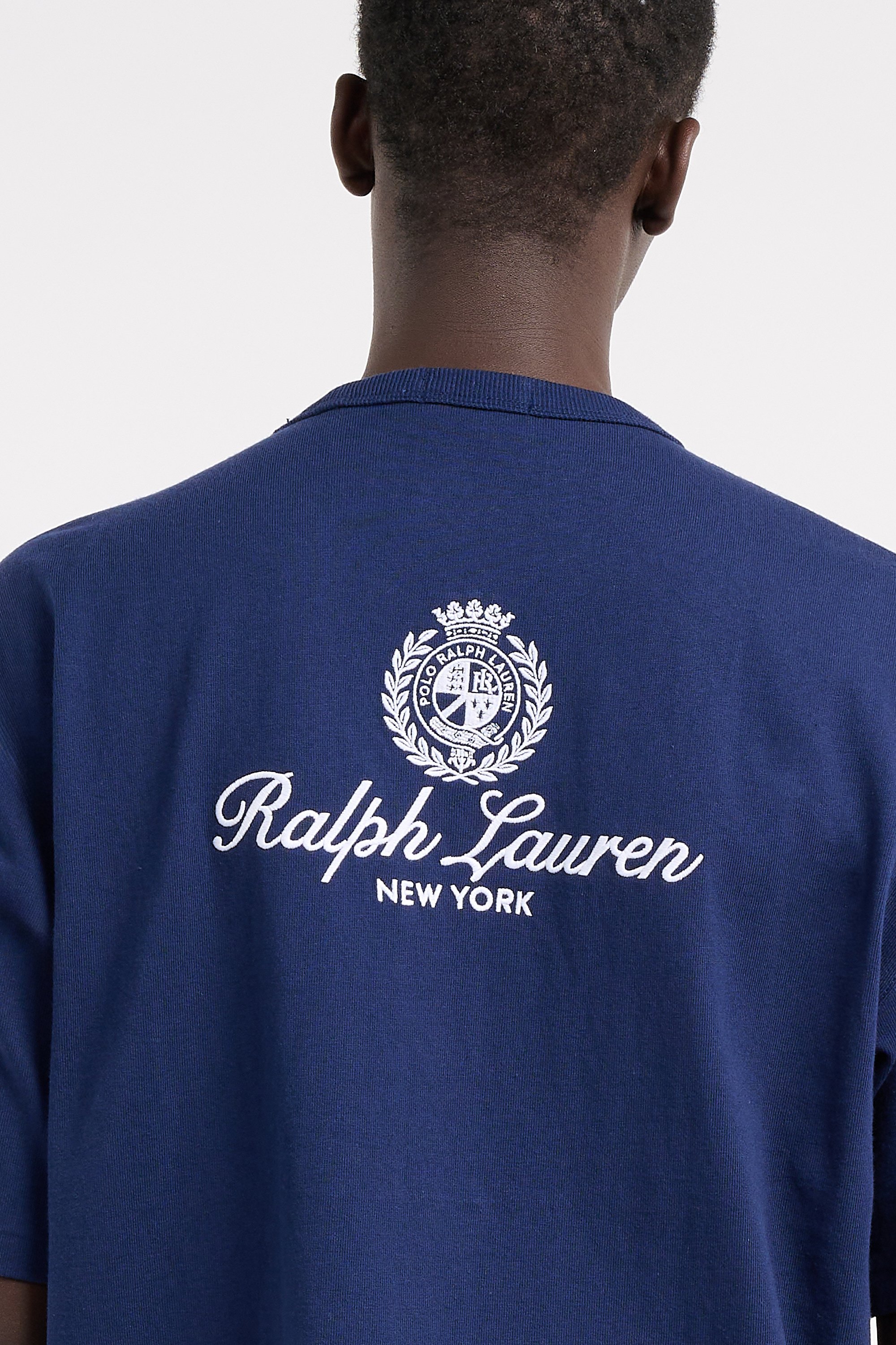 Regular-fit round-neck cotton T-shirt | Blue POLO RALPH LAUREN Men