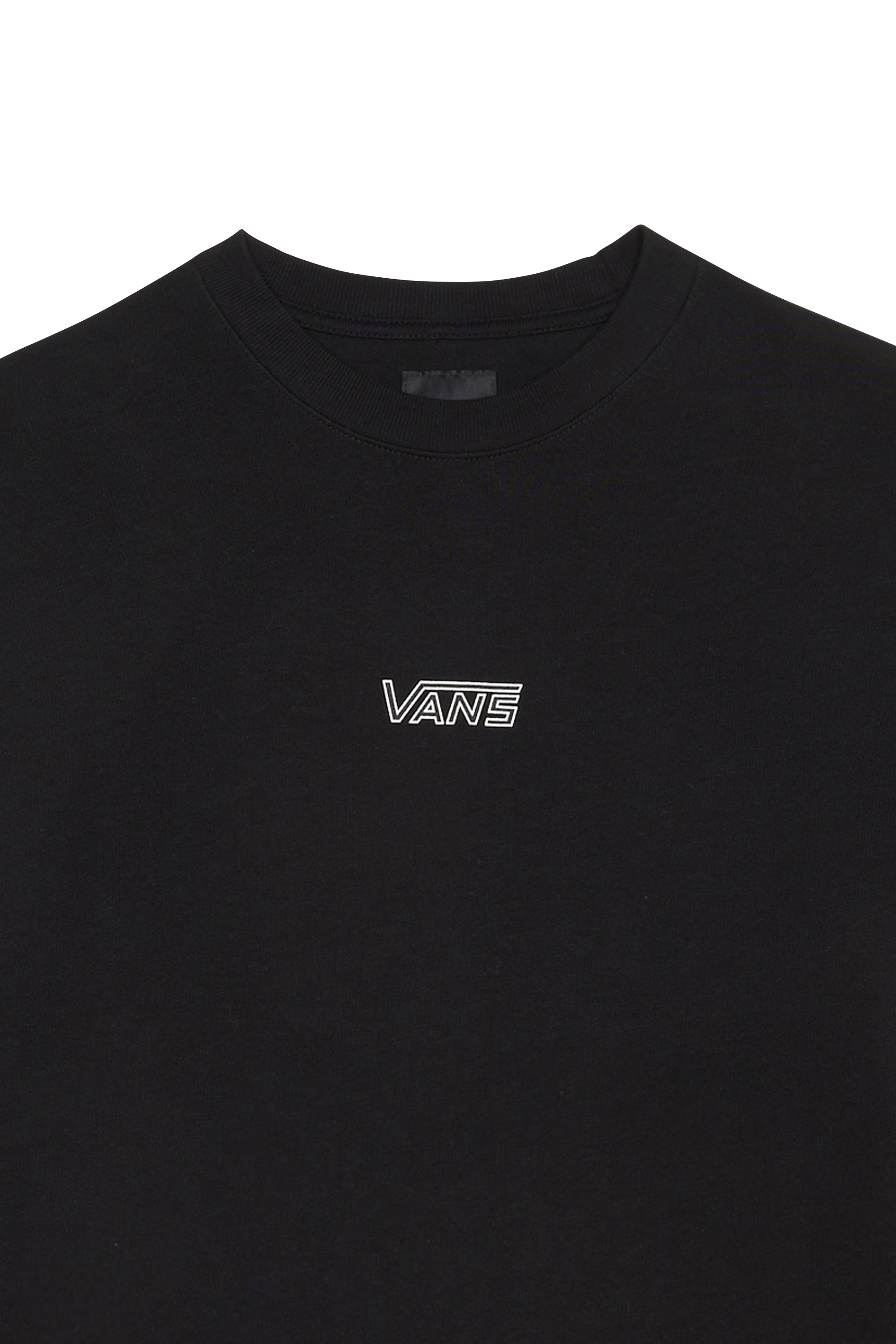 Regular-fit round-neck cotton T-shirt | Black VANS Men