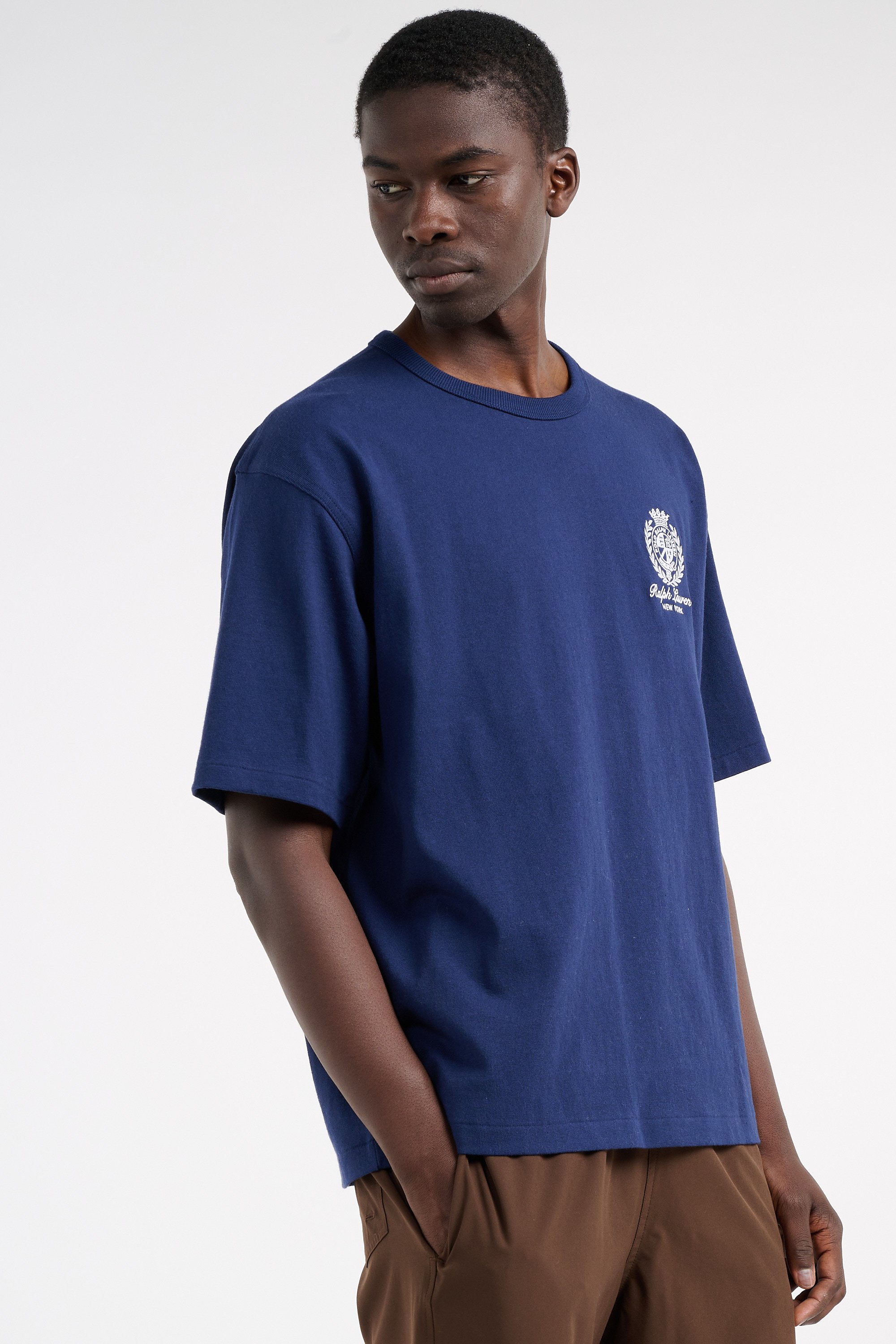 Regular-fit round-neck cotton T-shirt | Blue POLO RALPH LAUREN Men