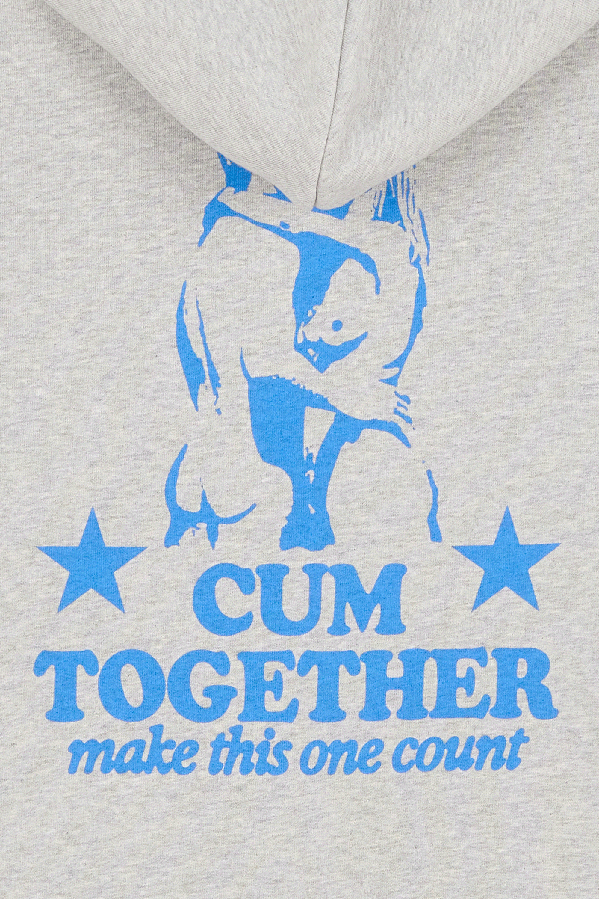 Regular-fit zip-up cotton-blend hoodie with Pony Player Grey