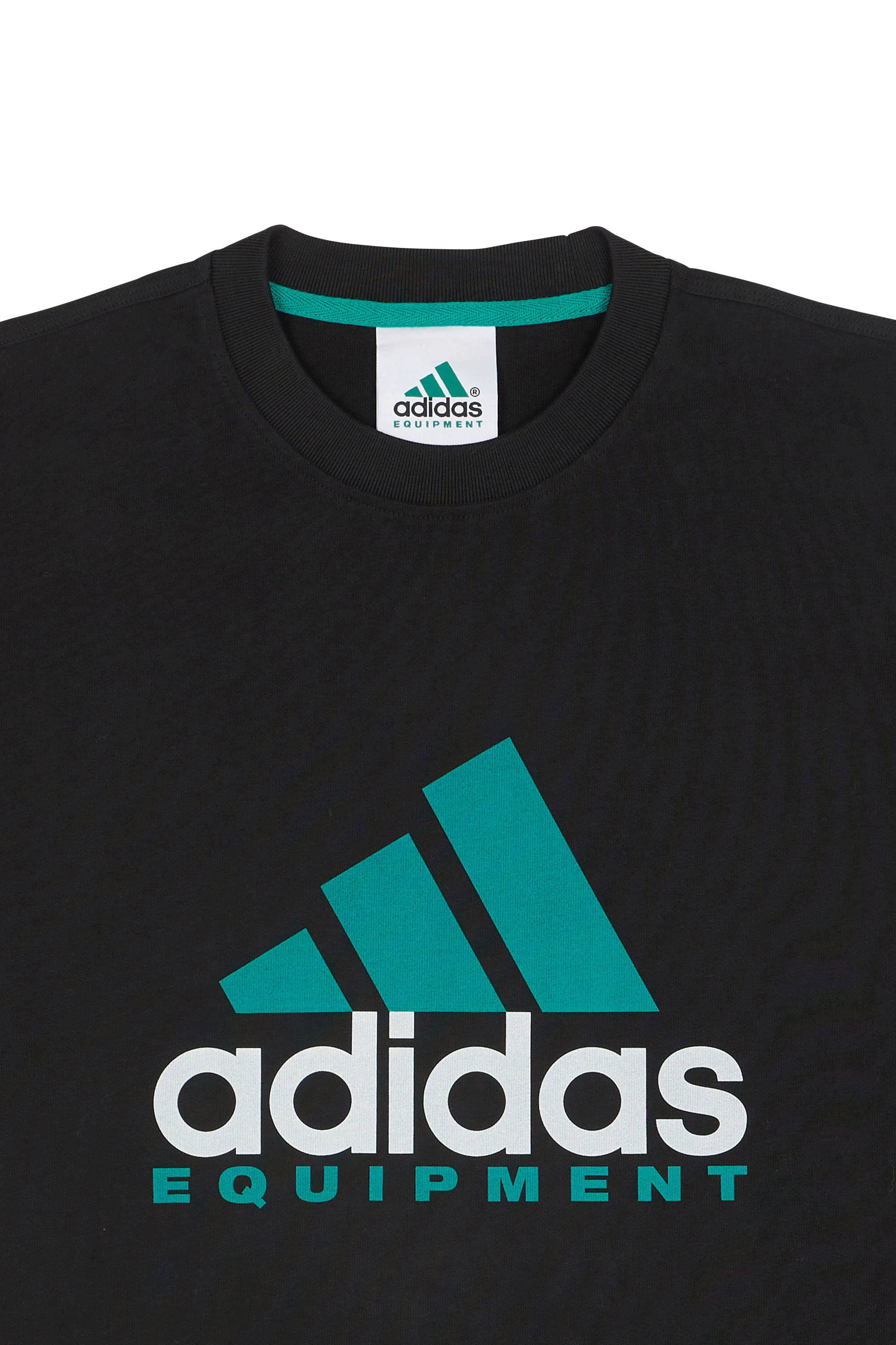 Regular-fit round-neck cotton T-shirt | Black ADIDAS Men