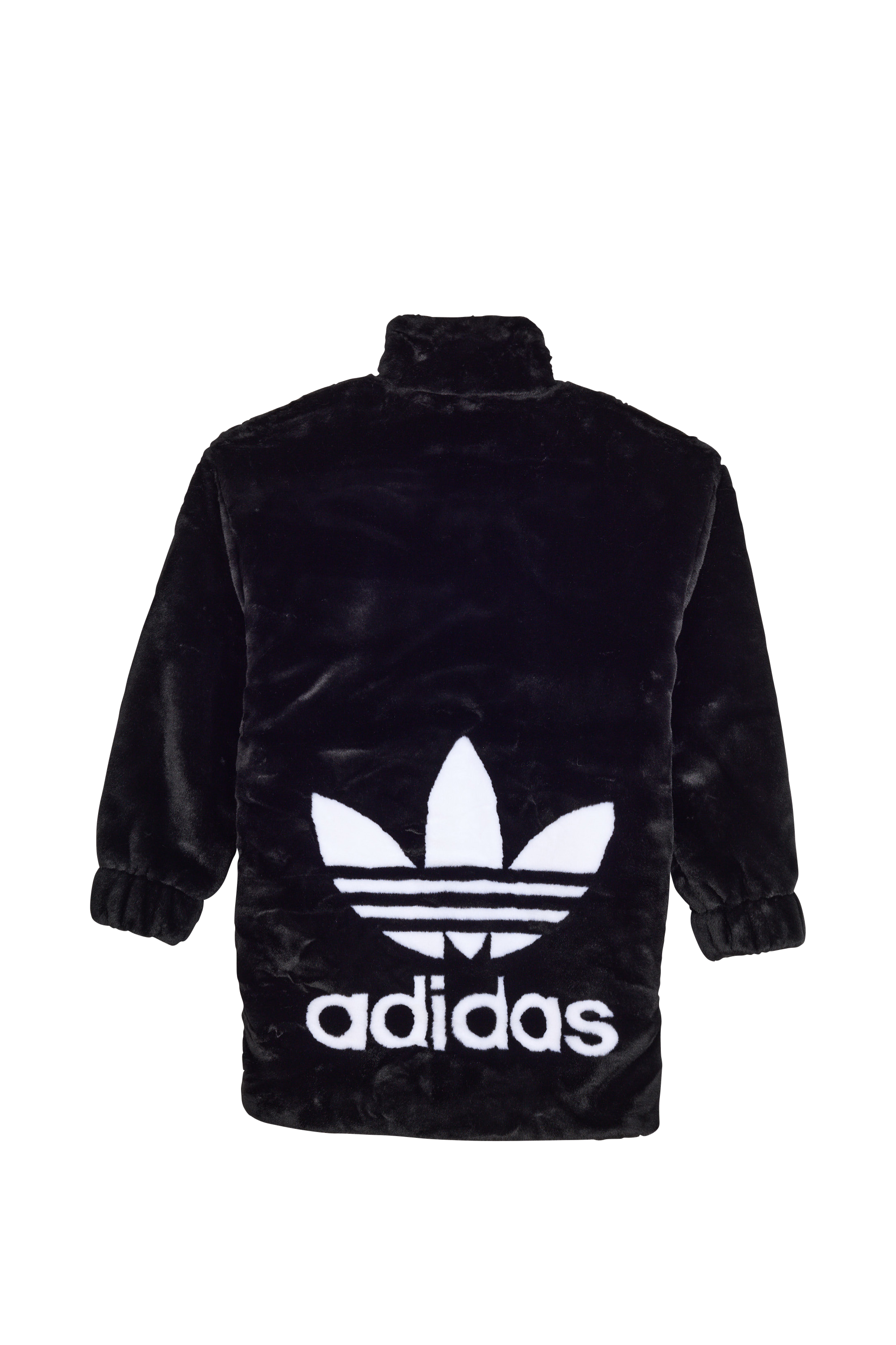 adidas Originals トレフォイル Fur Jacket Tr トレフォイルを配置した