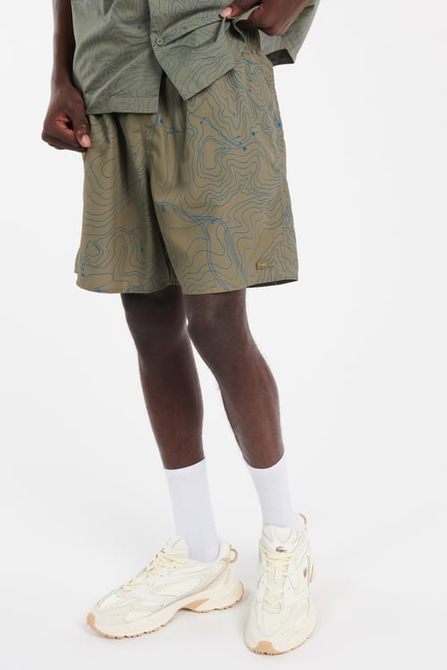 LACOSTE Short de bain Vert