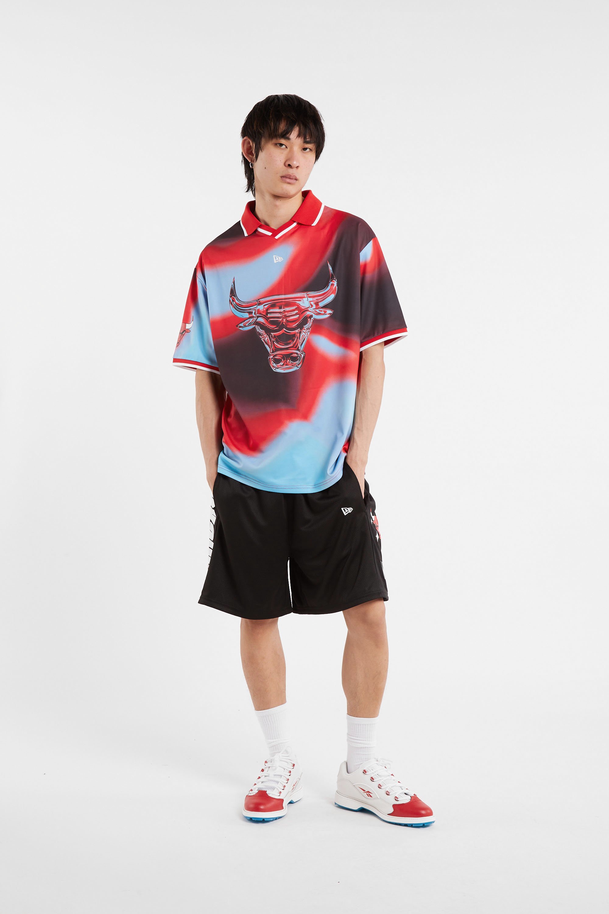 Regular-fit round-neck cotton T-shirt Red