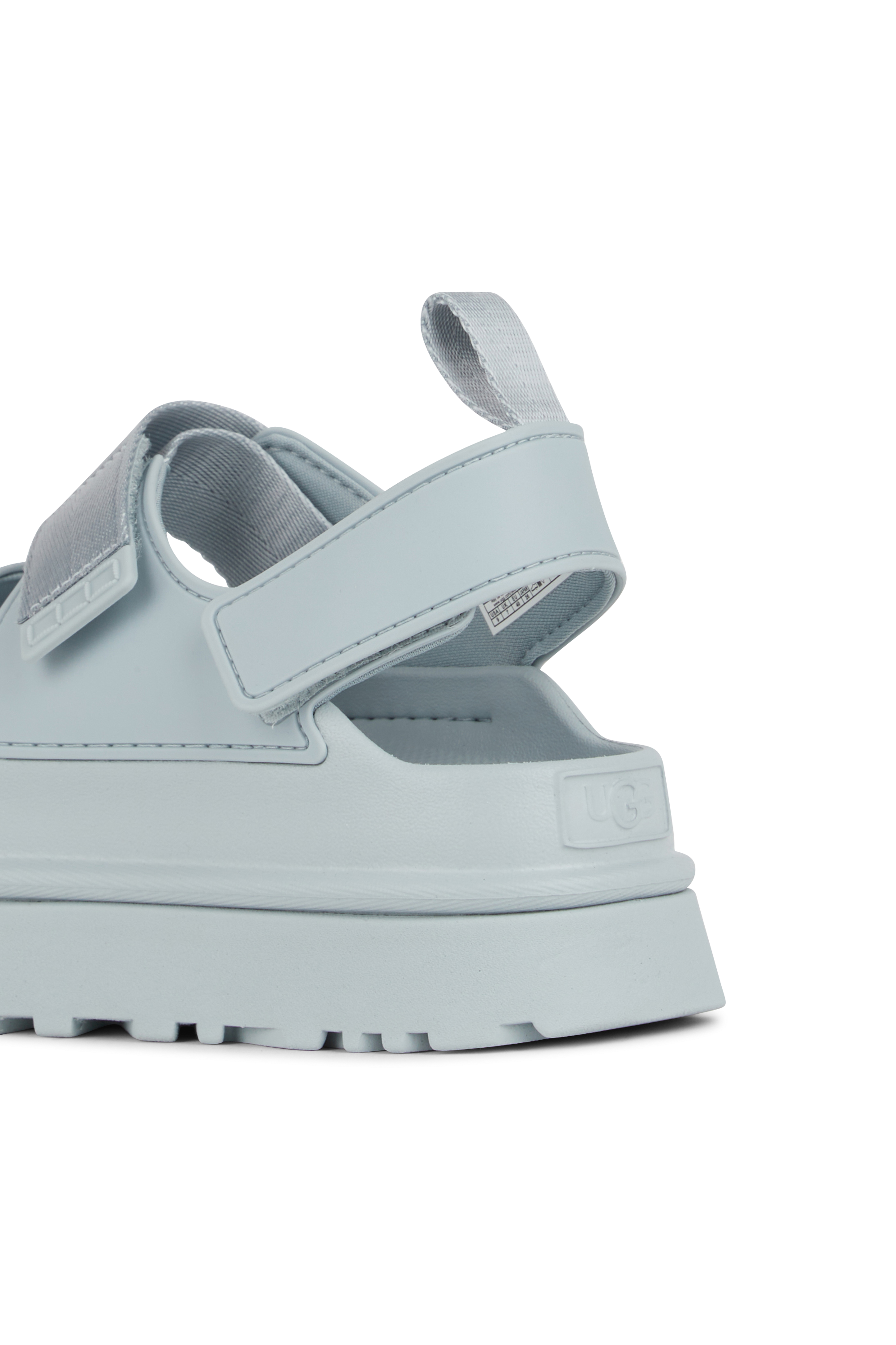 Flat furry sheepskin sandals Green