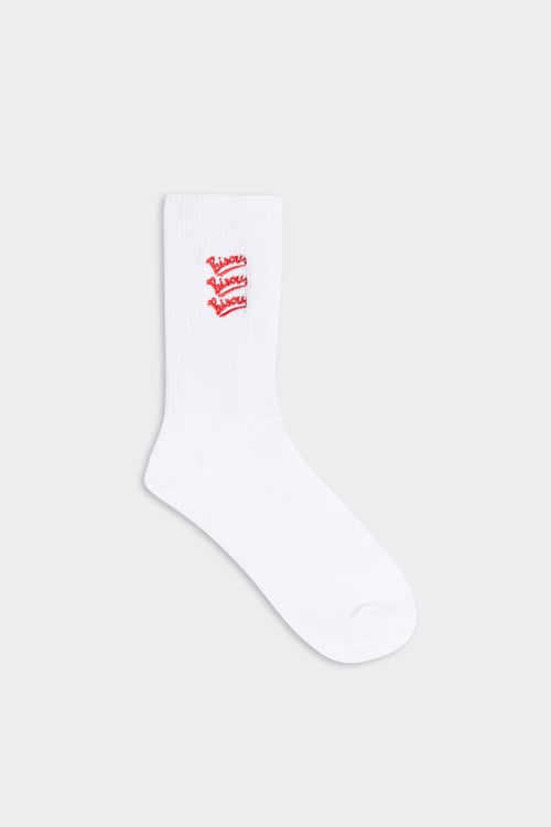 BISOUS SKATEBOARDS Chaussettes Blanc
