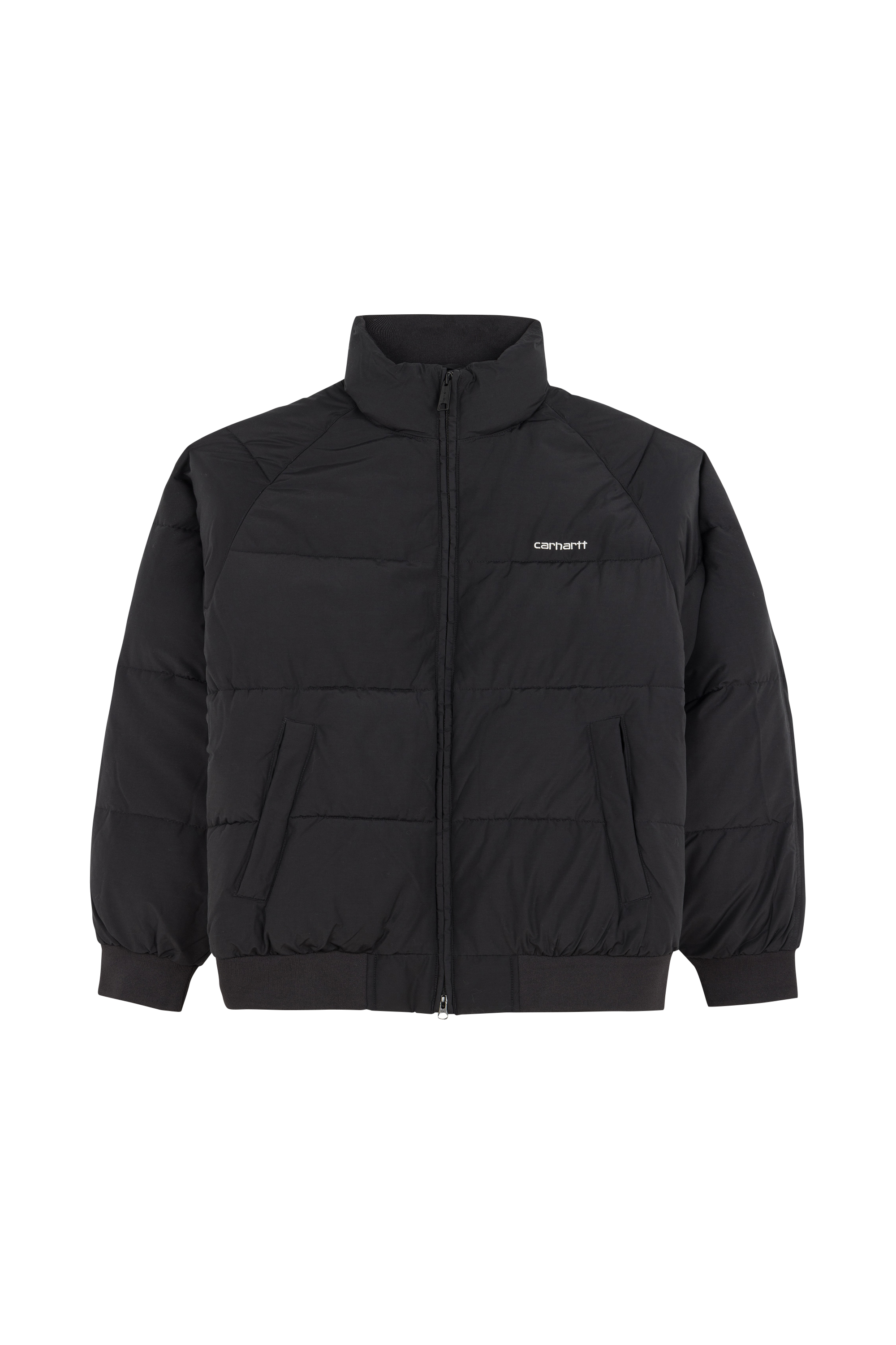 Lightweight quilted padded jacket with high neck Black