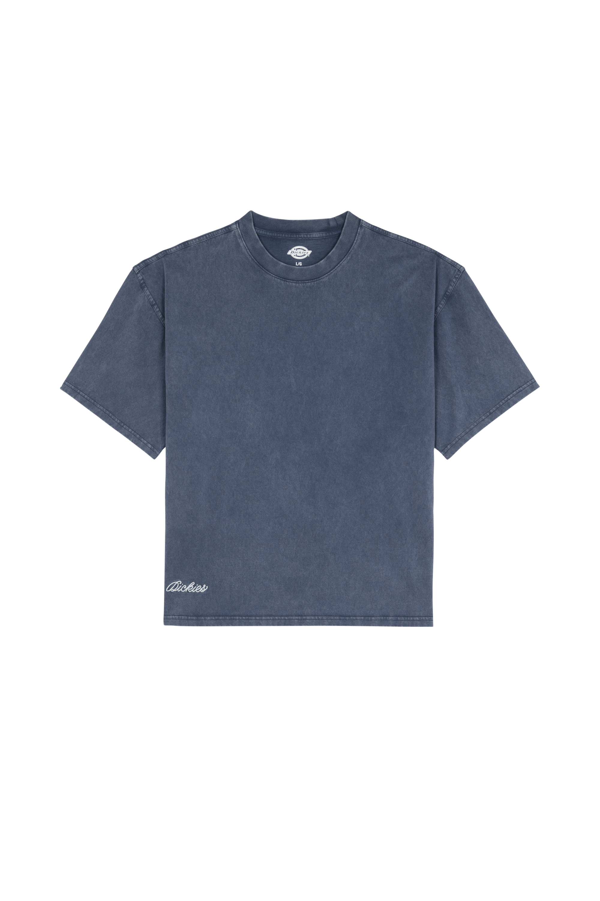 Regular-fit round-neck cotton T-shirt BAKER Navy blue
