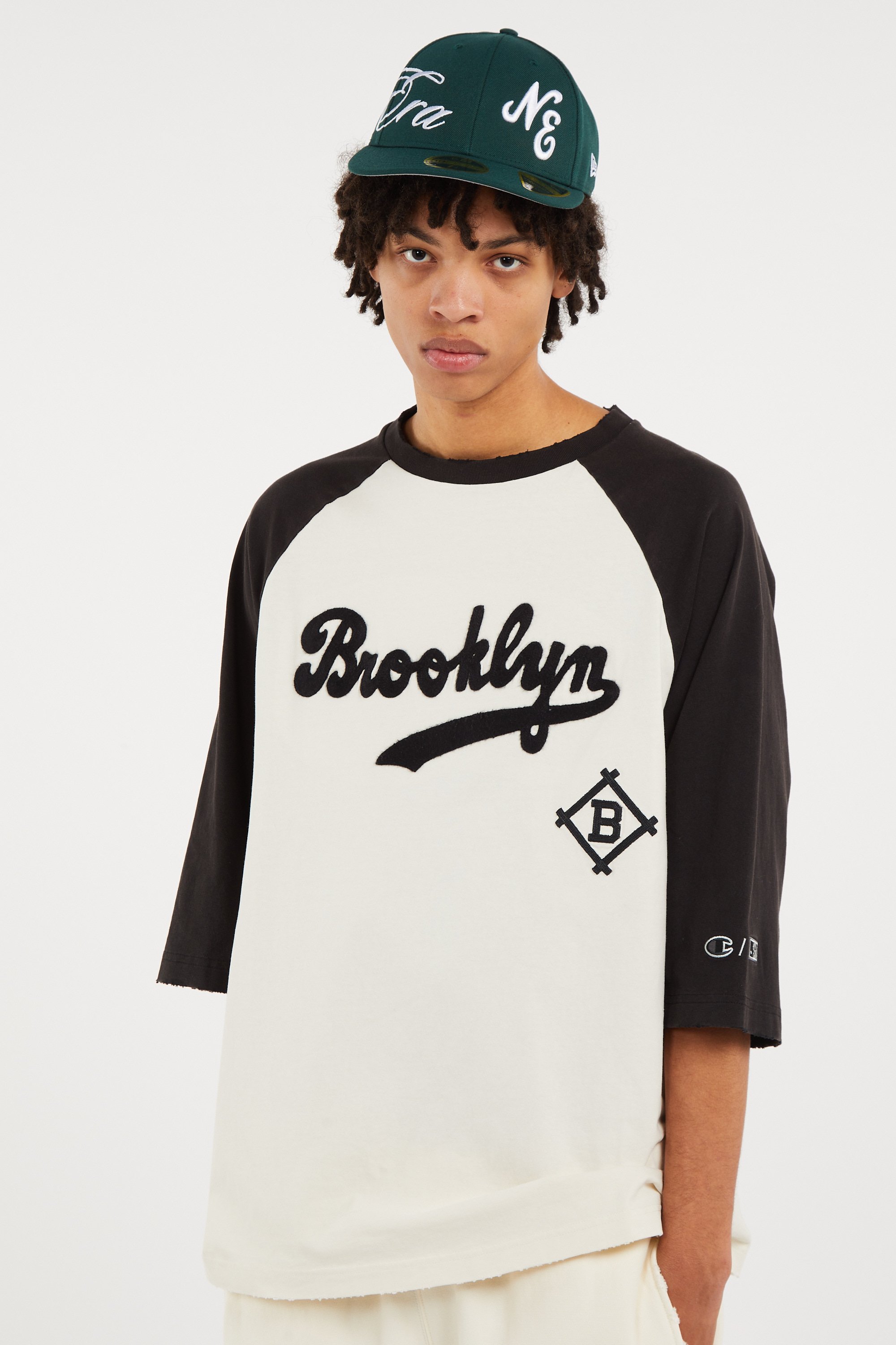 Regular-fit round-neck cotton T-shirt | Beige CHAMPION Men
